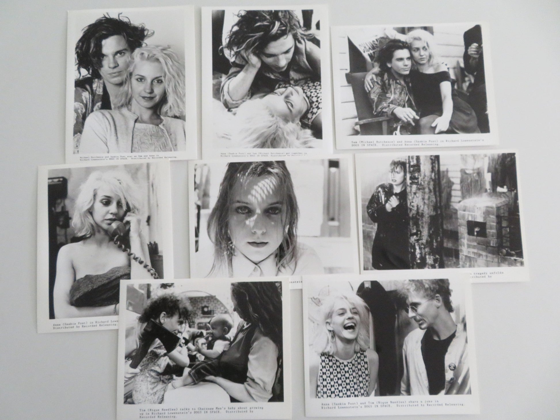 DOGS IN SPACE MOVIE STILL PHOTO LOT OF 8 MICHAEL HUTCHENCE SASKIA POST 1986 Movie posters