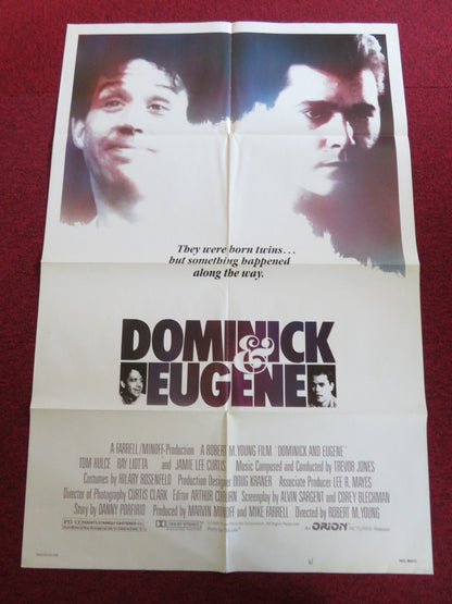 DOMINICK AND EUGENE FOLDED US ONE SHEET POSTER TOM HULCE RAY LIOTTA 1988 Rendezvous Cinema Movie posters
