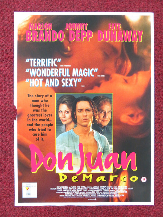 DON JUAN DEMARCO VHS POSTER ROLLED JOHNNY DEPP MARLON BRANDO 1994 Rendezvous Cinema Movie posters