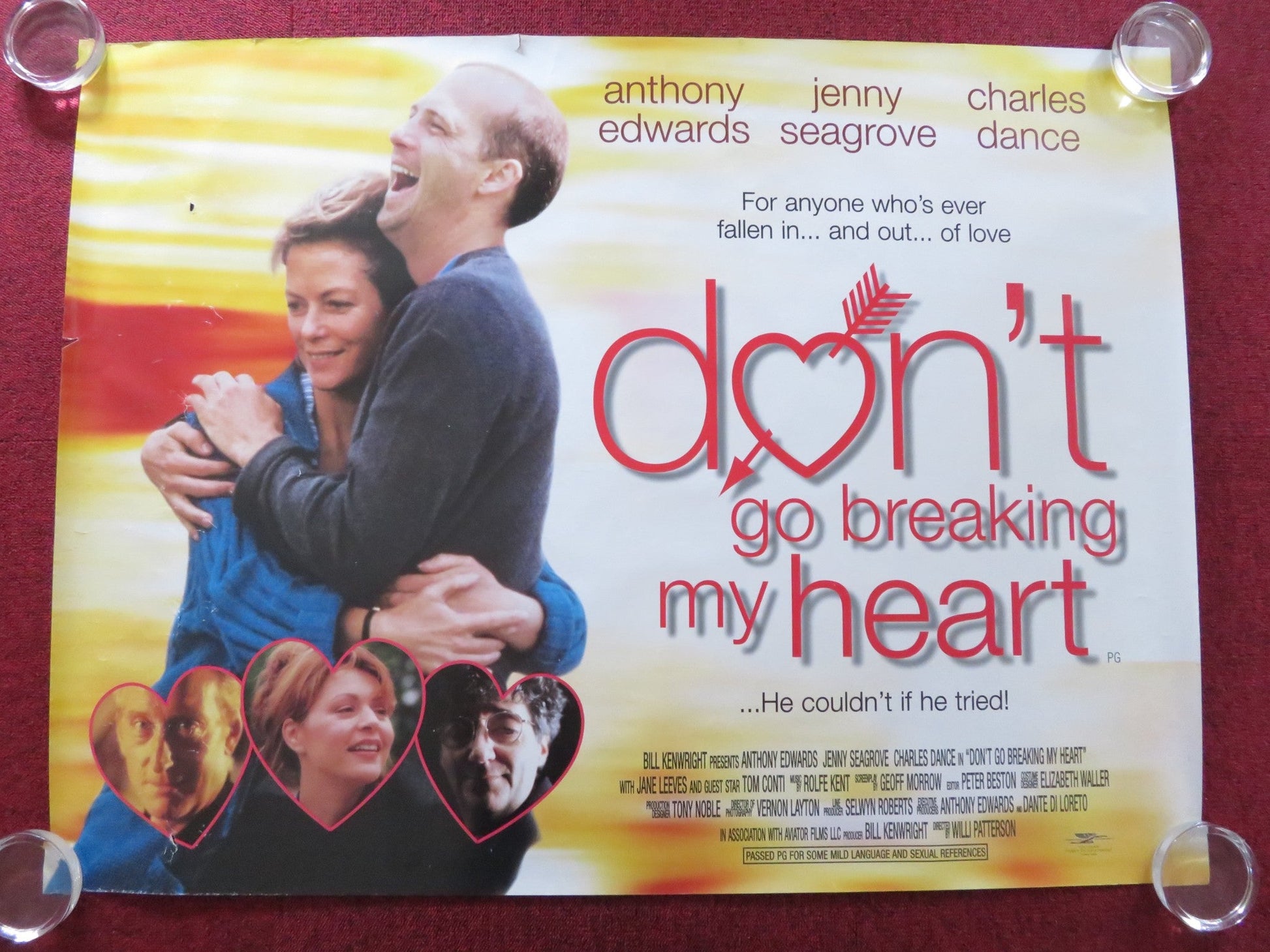 DON'T GO BREAKING MY HEART UK QUAD ROLLED POSTER ANTHONY EDWARDS 1999 Rendezvous Cinema Movie posters