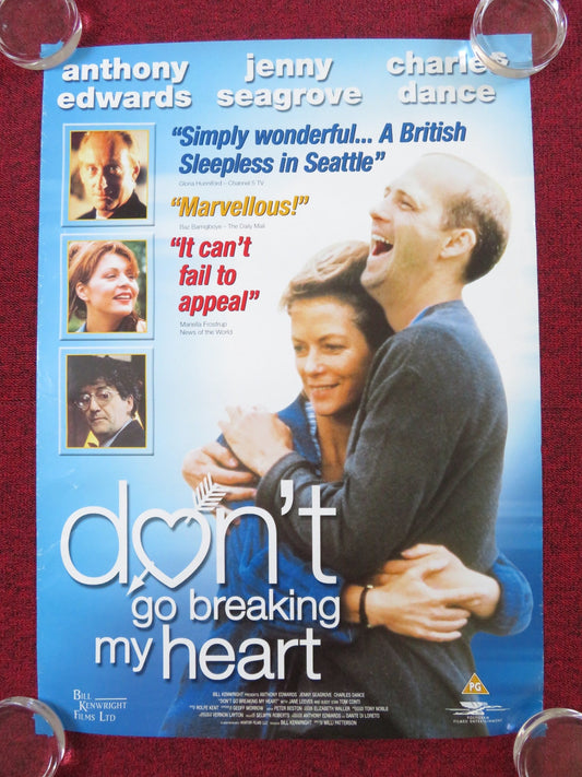 DON'T GO BREAKING MY HEART VHS VIDEO POSTER ROLLED ANTHONY EDWARDS 1999 Rendezvous Cinema Movie posters