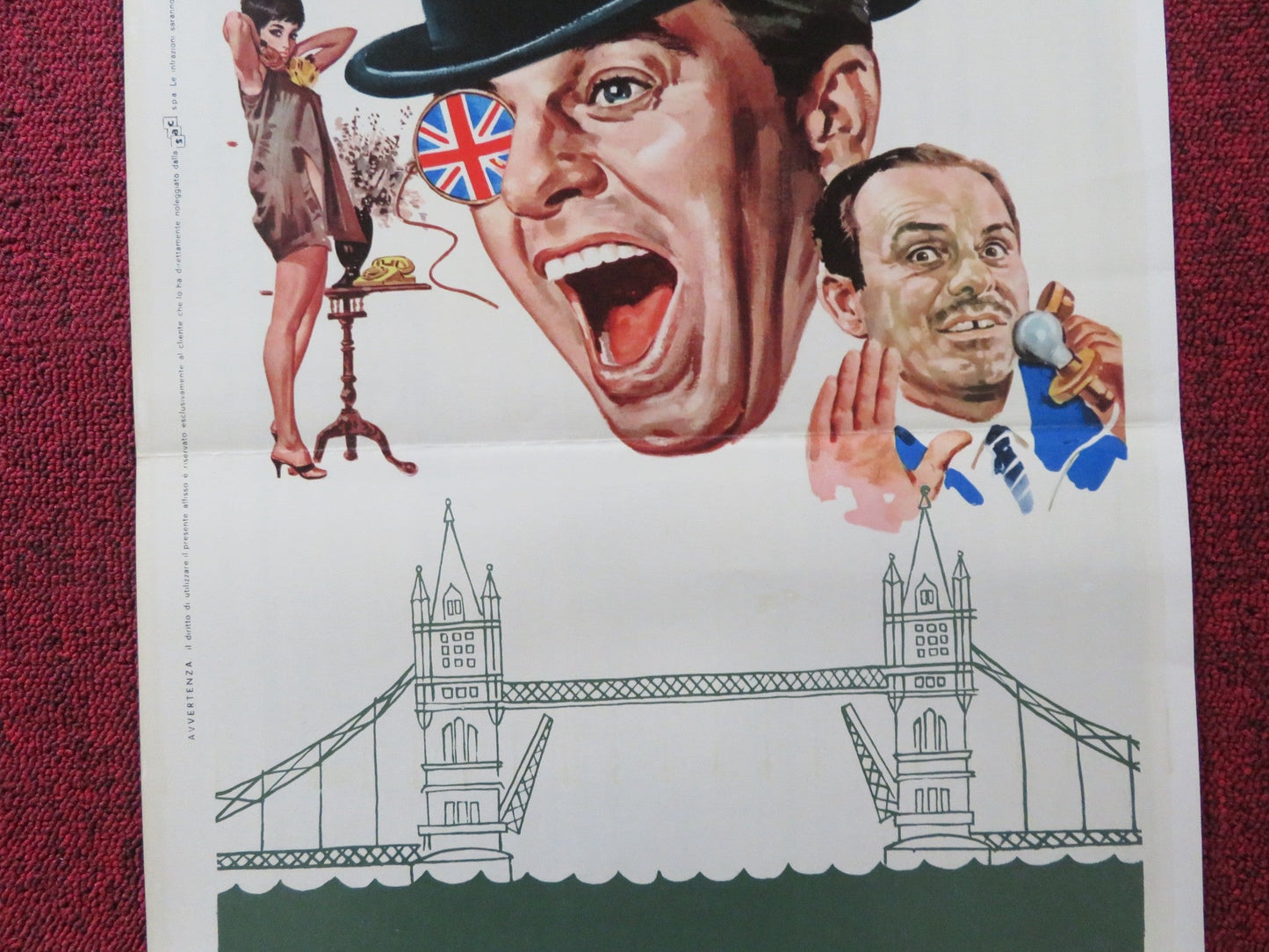 DON'T RAISE THE BRIDGE, LOWER THE RIVER ITALIAN LOCANDINA POSTER J. LEWIS 1968 Rendezvous Cinema Movie posters