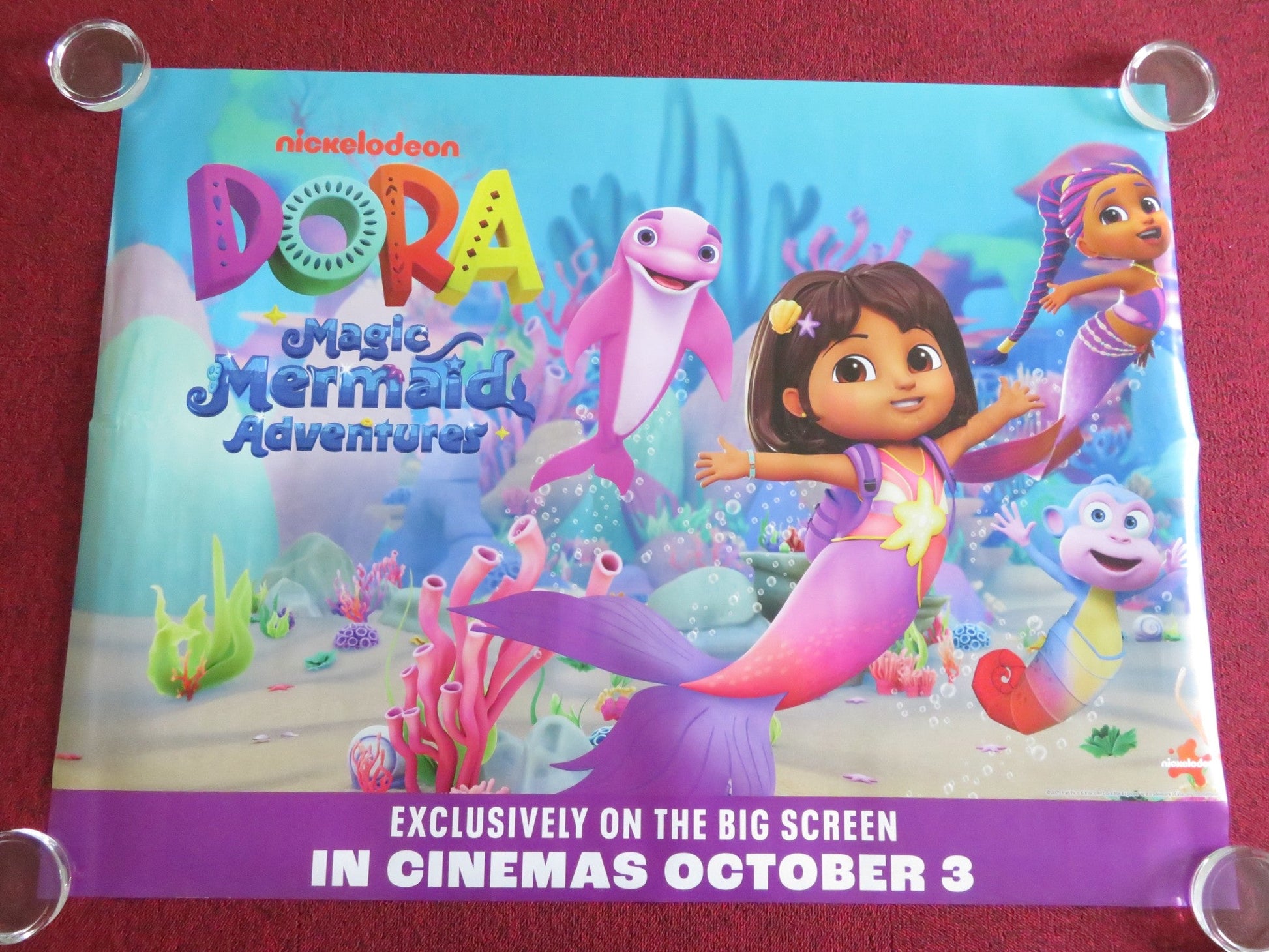DORA: MAGIC MERMAID ADVENTURES UK QUAD ROLLED POSTER KEVIN ANDREW 2025 Movie posters
