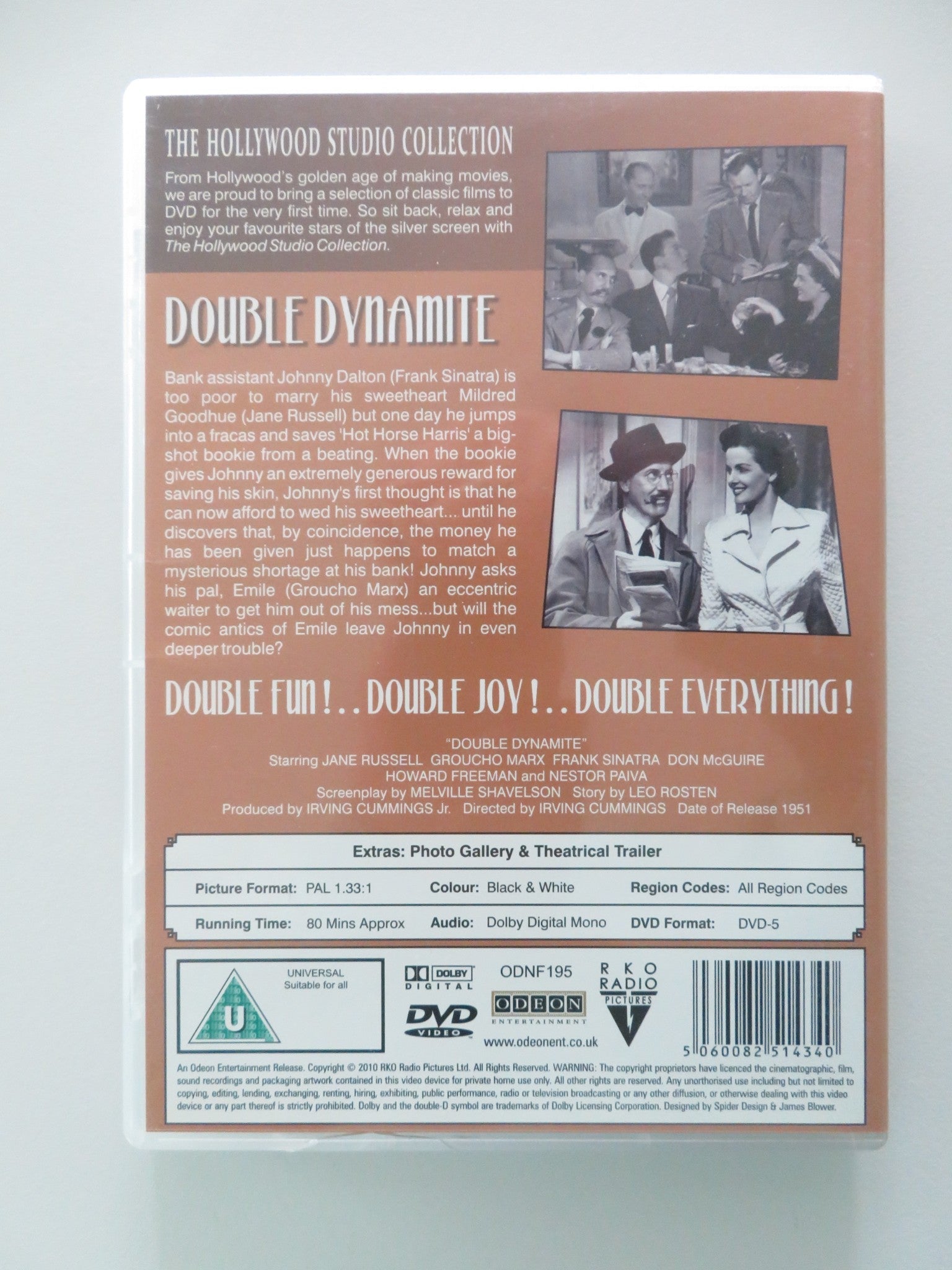 Double Dynamite (DVD) Frank Sinatra Jane Russell Groucho Marx 1951 Region ALL Movie posters