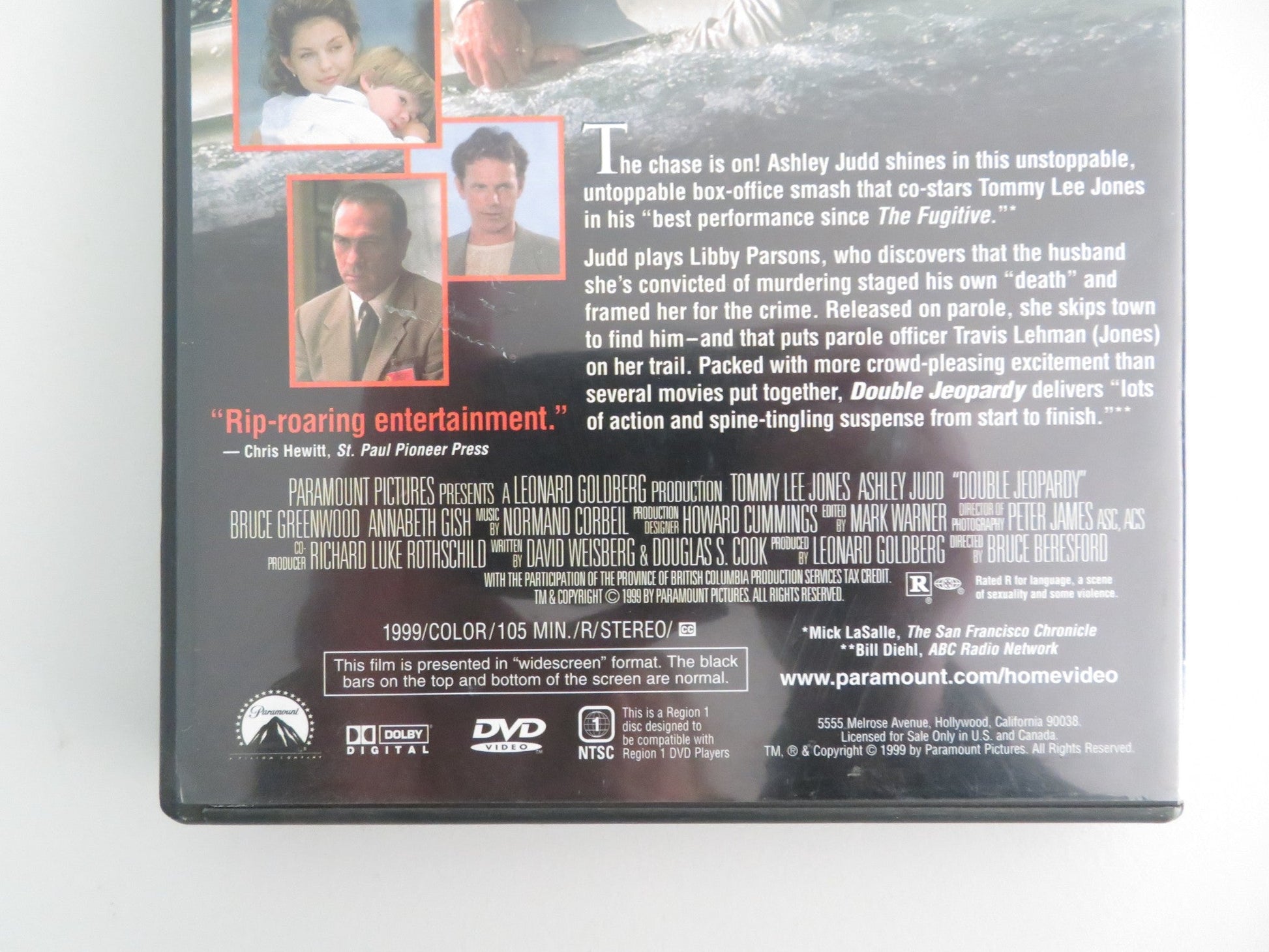Double Jeopardy (DVD) Tommy Lee Jones Ashley Judd 1999 Region 1 Movie posters