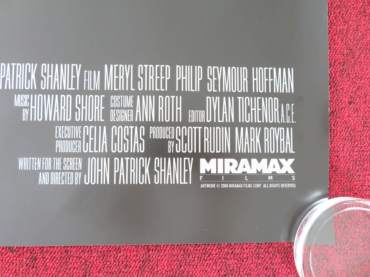 Doubt UK Quad Rolled Poster Meryl Streep Philip Seymour Hoffman Amy Adams 2008 Movie posters
