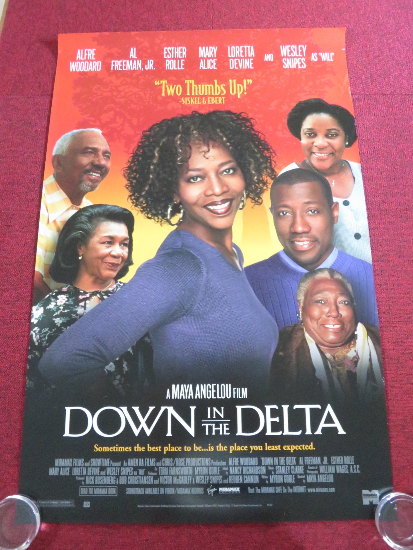 DOWN IN THE DELTA VHS VIDEO POSTER ROLLED ALFRE WOODARD AL FREEMAN JR. 1998 Rendezvous Cinema Movie posters