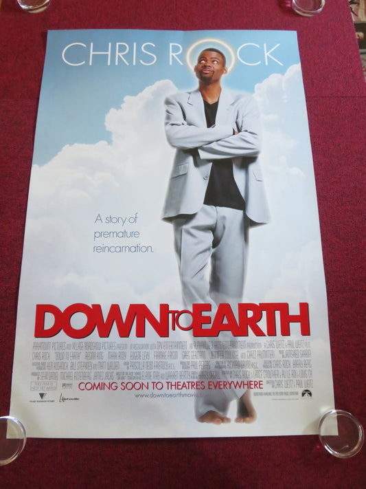 DOWN TO EARTH US ONE SHEET ROLLED POSTER CHRIS ROCK REGINA KING 2001 Rendezvous Cinema Movie posters