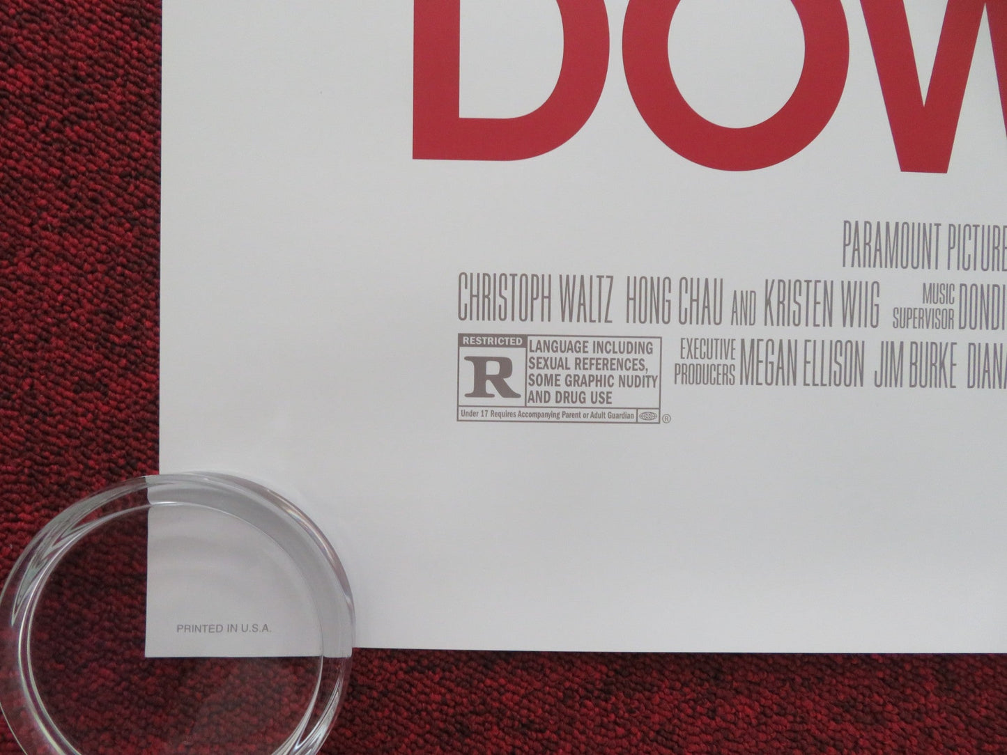 Downsizing US One Sheet Rolled Poster Matt Damon Christoph Waltz 2017 Movie posters