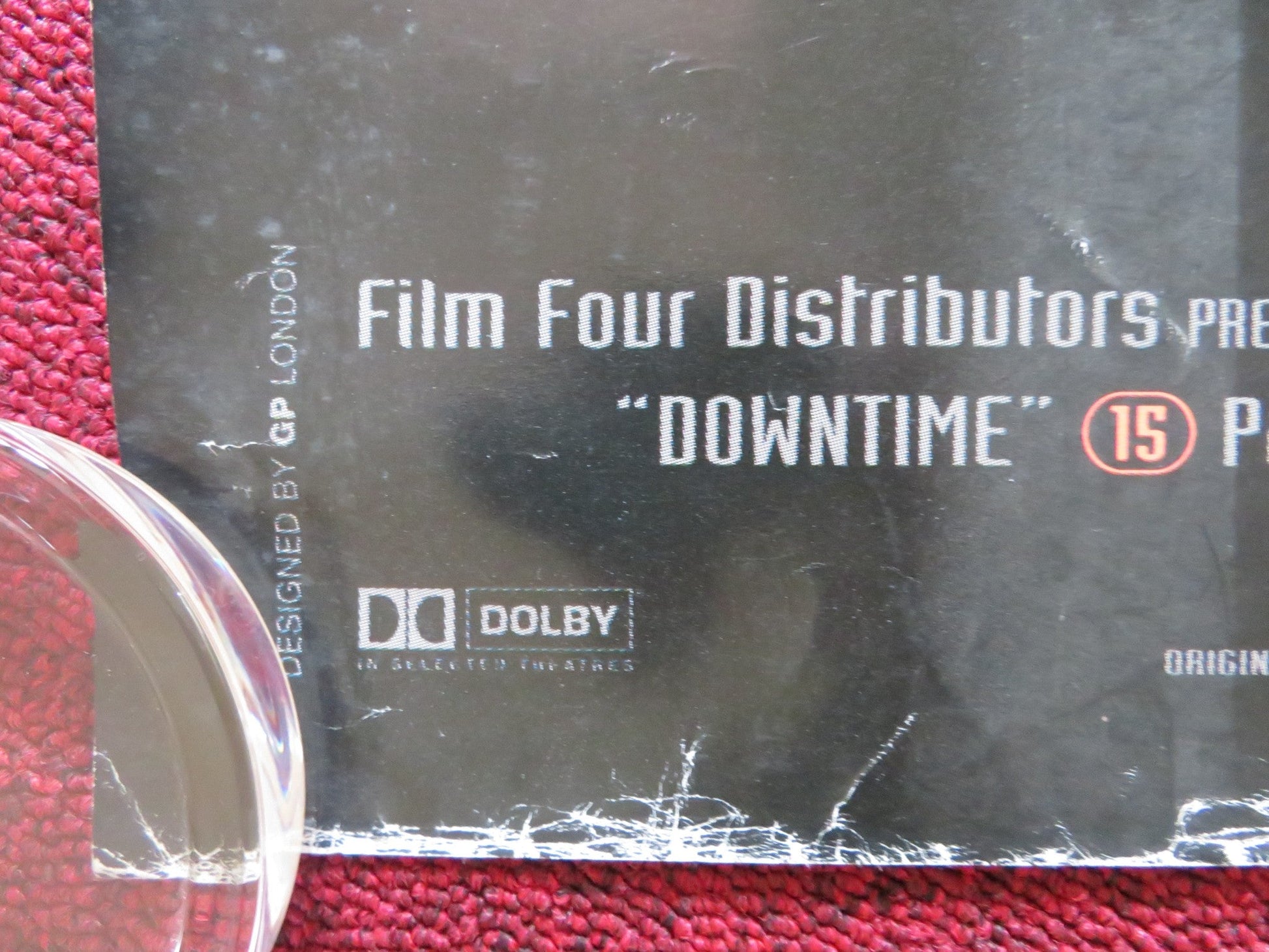 DOWNTIME UK QUAD ROLLED POSTER PAUL MCGANN SUSAN LYNCH 1997 Rendezvous Cinema Movie posters