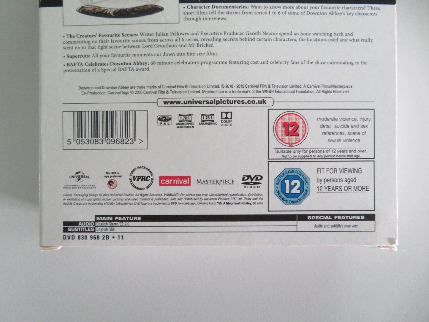 Downton Abbey Series One - six The Complete Collection (DVD BoxSet) 2010 Region 2 Movie posters