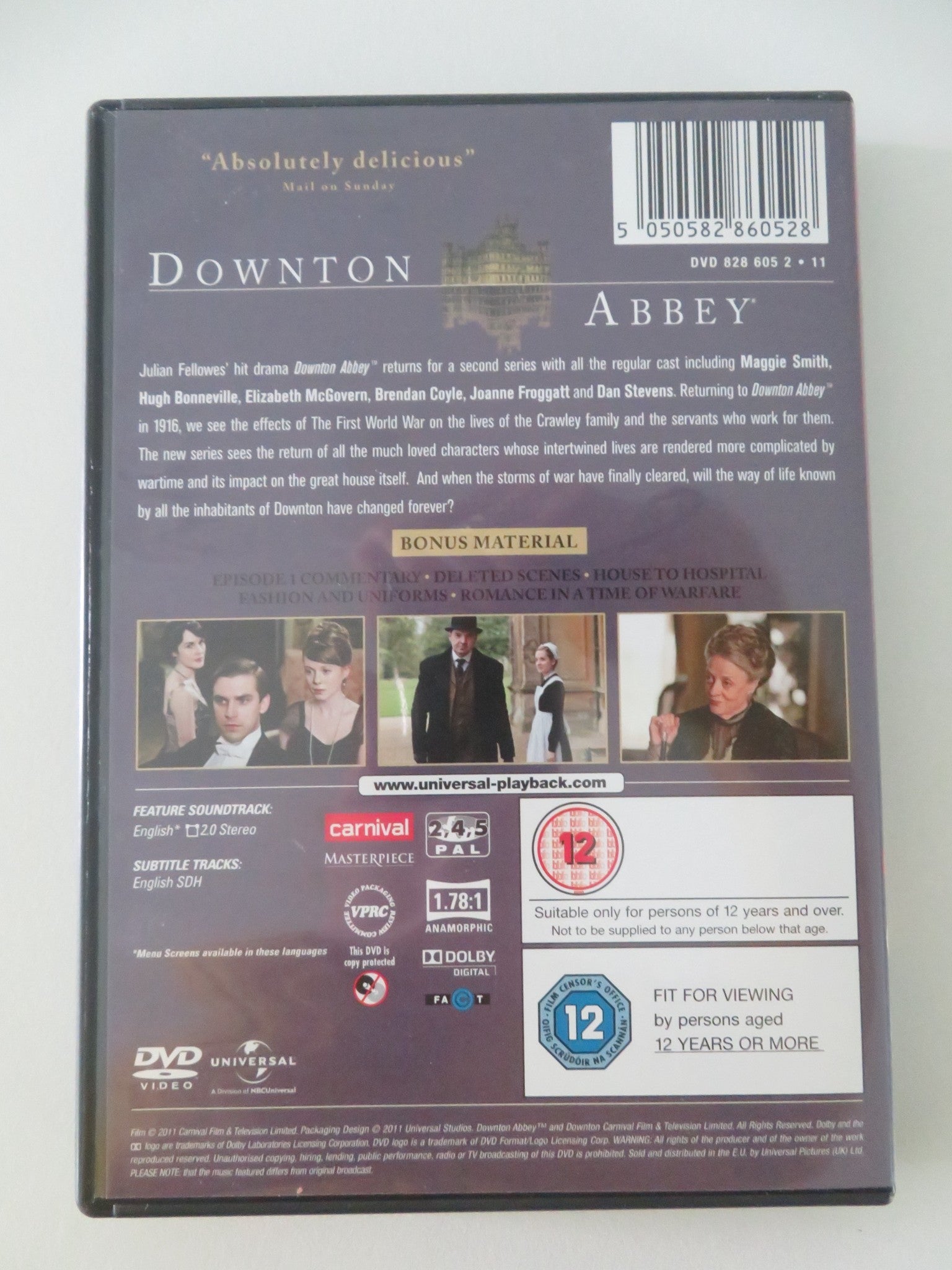 DOWNTON ABBEY - SERIES TWO (DVD) MAGGIE SMITH HUGH BONNEVILLE 2011 REGION 2,4,5 Movie posters