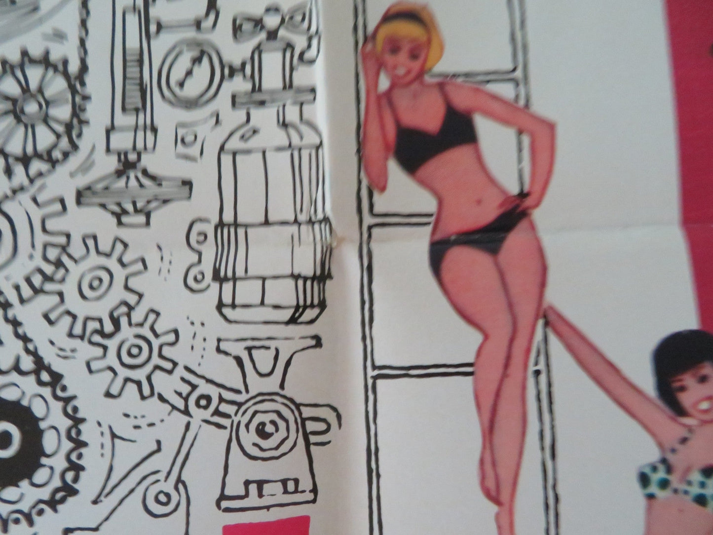 DR. GOLDFOOT AND THE BIKINI MACHINE FOLDED US ONE SHEET POSTER V. PRICE 1965 Movie posters