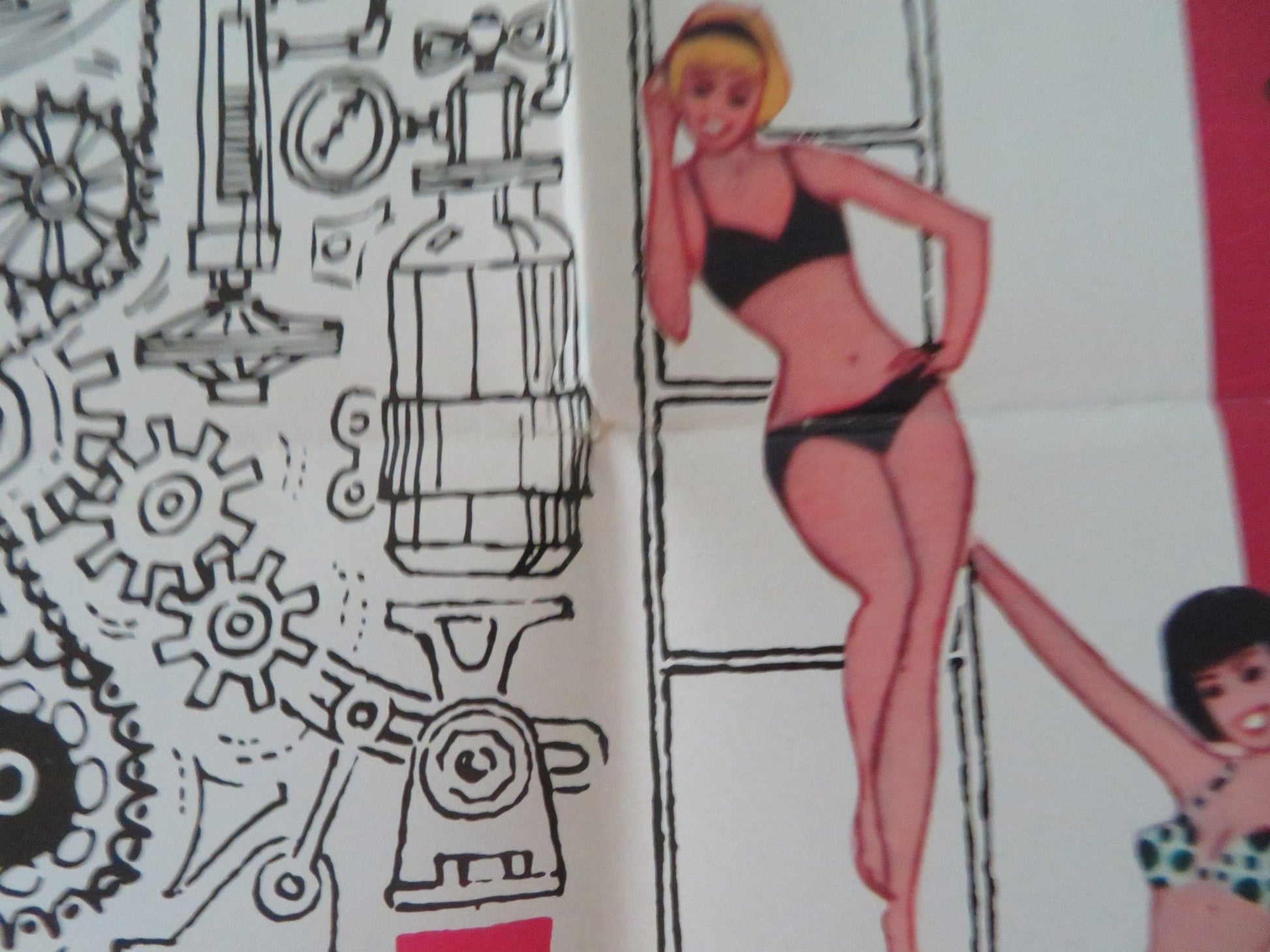 DR. GOLDFOOT AND THE BIKINI MACHINE FOLDED US ONE SHEET POSTER V. PRICE 1965 Movie posters