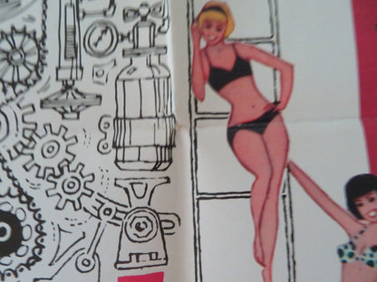 DR. GOLDFOOT AND THE BIKINI MACHINE FOLDED US ONE SHEET POSTER V. PRICE 1965 Movie posters