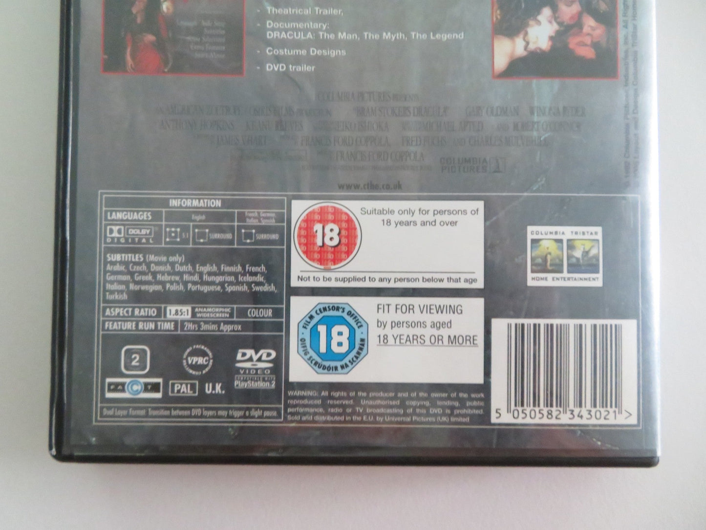 DRACULA (DVD) GARY OLDMAN WINONA RYDER KEANU REEVES 1992 REGION 2 Movie posters