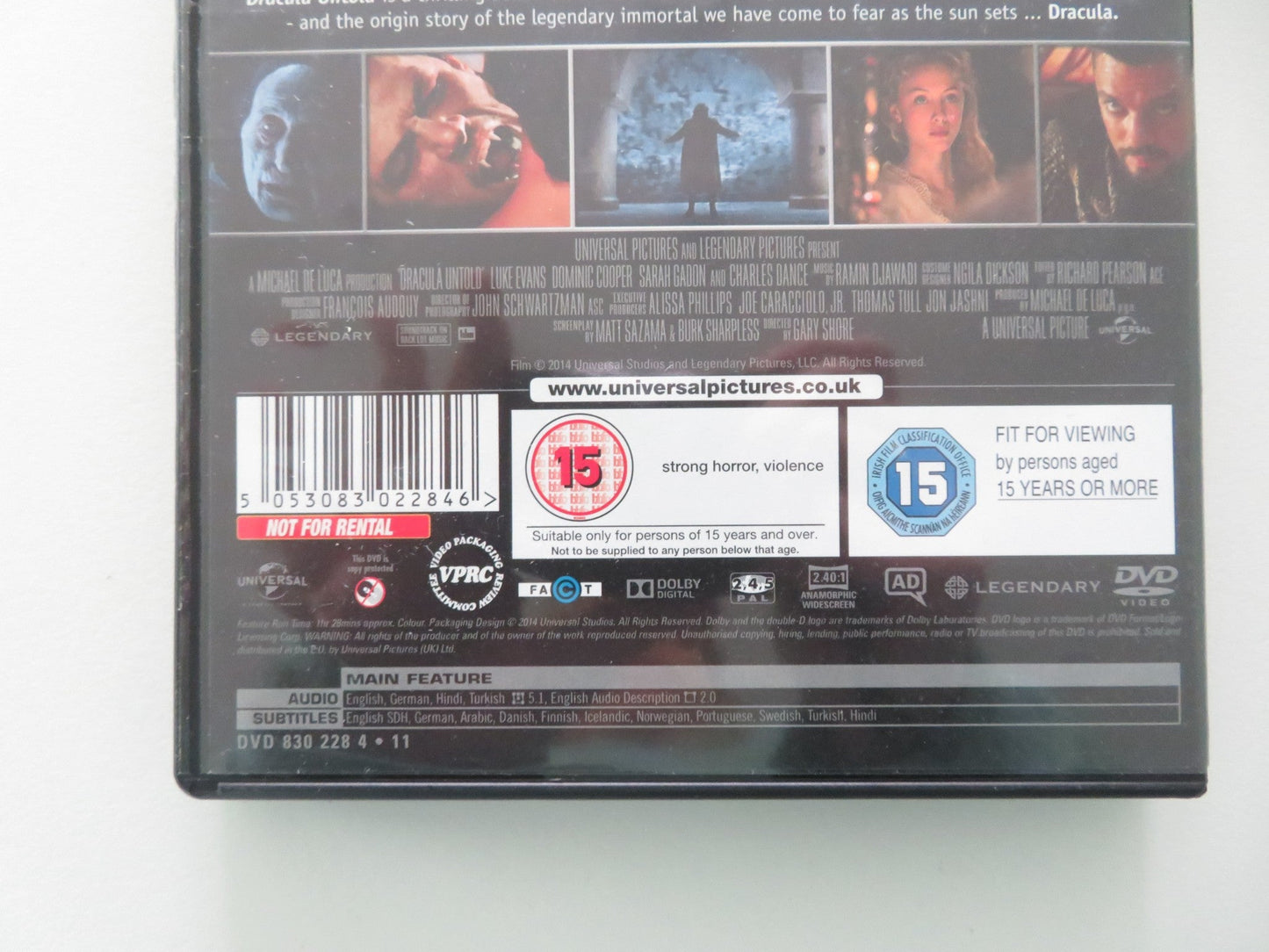 Dracula Untold (DVD) Luke Evans Dominic Cooper 2014 Region 2, 4, 5 Movie posters