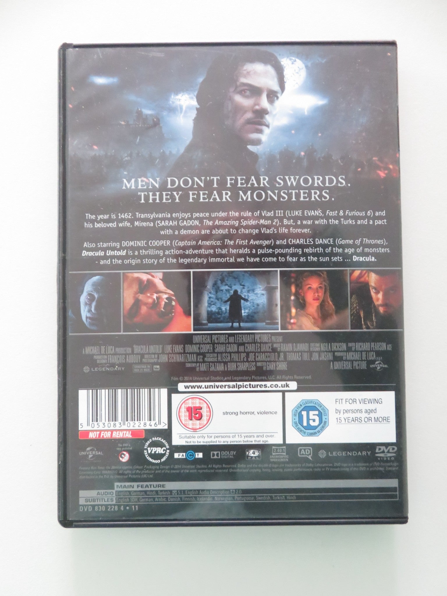 Dracula Untold (DVD) Luke Evans Dominic Cooper 2014 Region 2, 4, 5 Movie posters