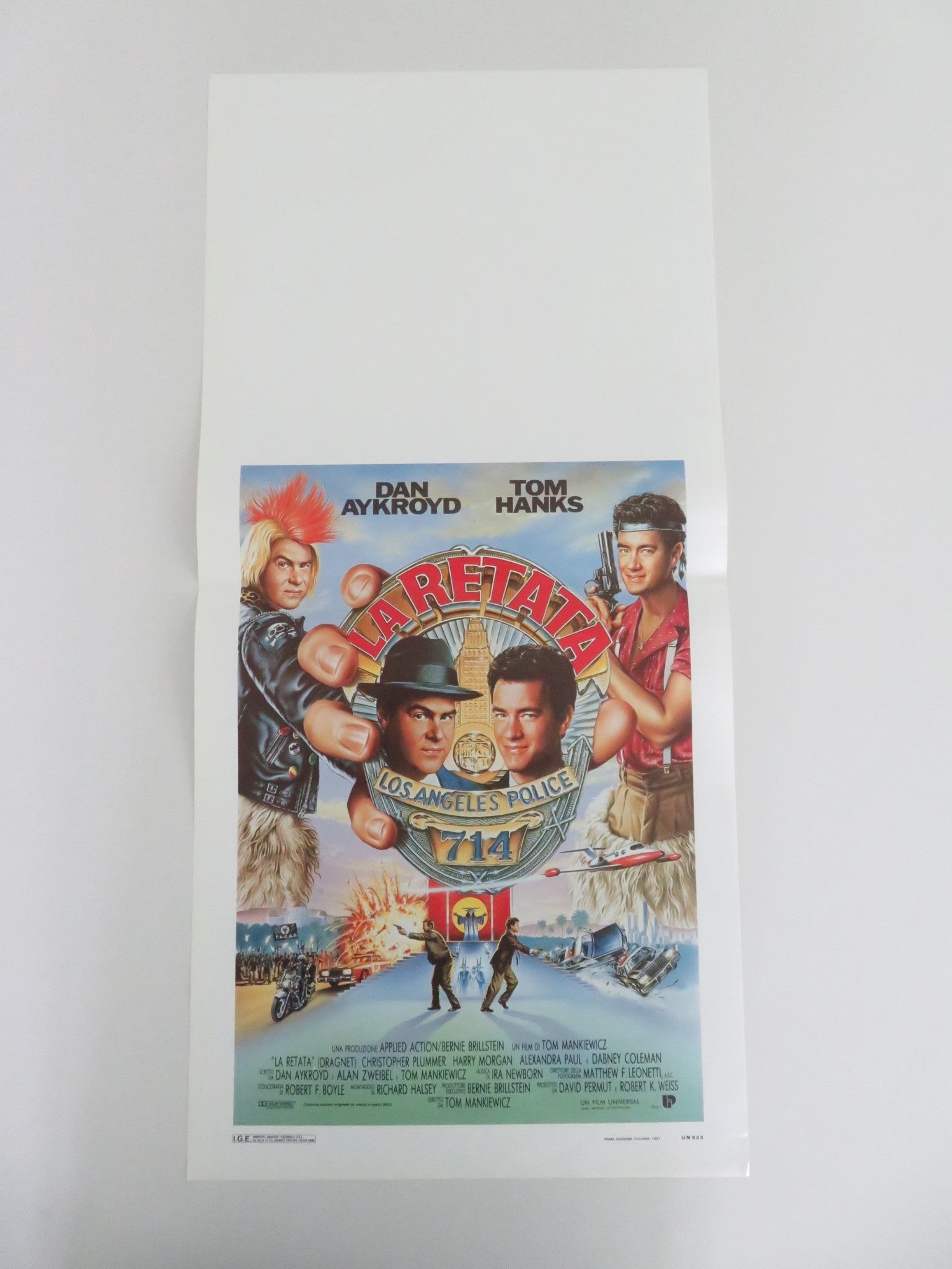 DRAGNET ITALIAN LOCANDINA POSTER DAN AYKROYD TOM HANKS 1987 Movie posters