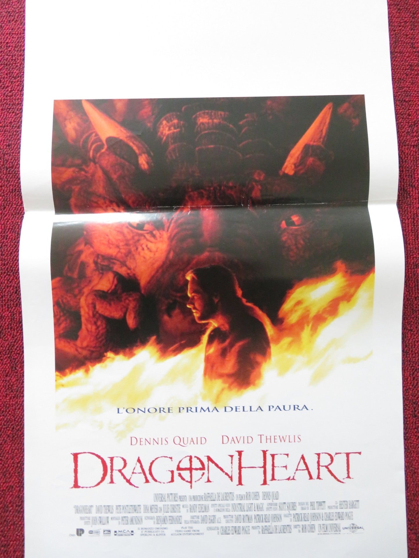 DRAGON HEART ITALIAN LOCANDINA POSTER DENNIS QUAID DAVID THEWLIS 1996 Rendezvous Cinema Movie posters