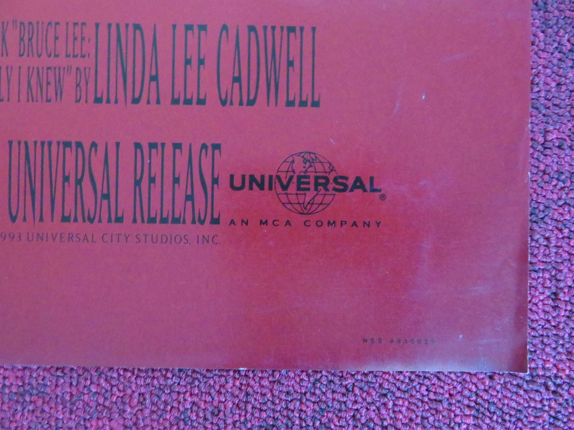 DRAGON : THE BRUCE LEE STORY - B FOLDED US ONE SHEET POSTER ROB COHEN 1993 Rendezvous Cinema Movie posters