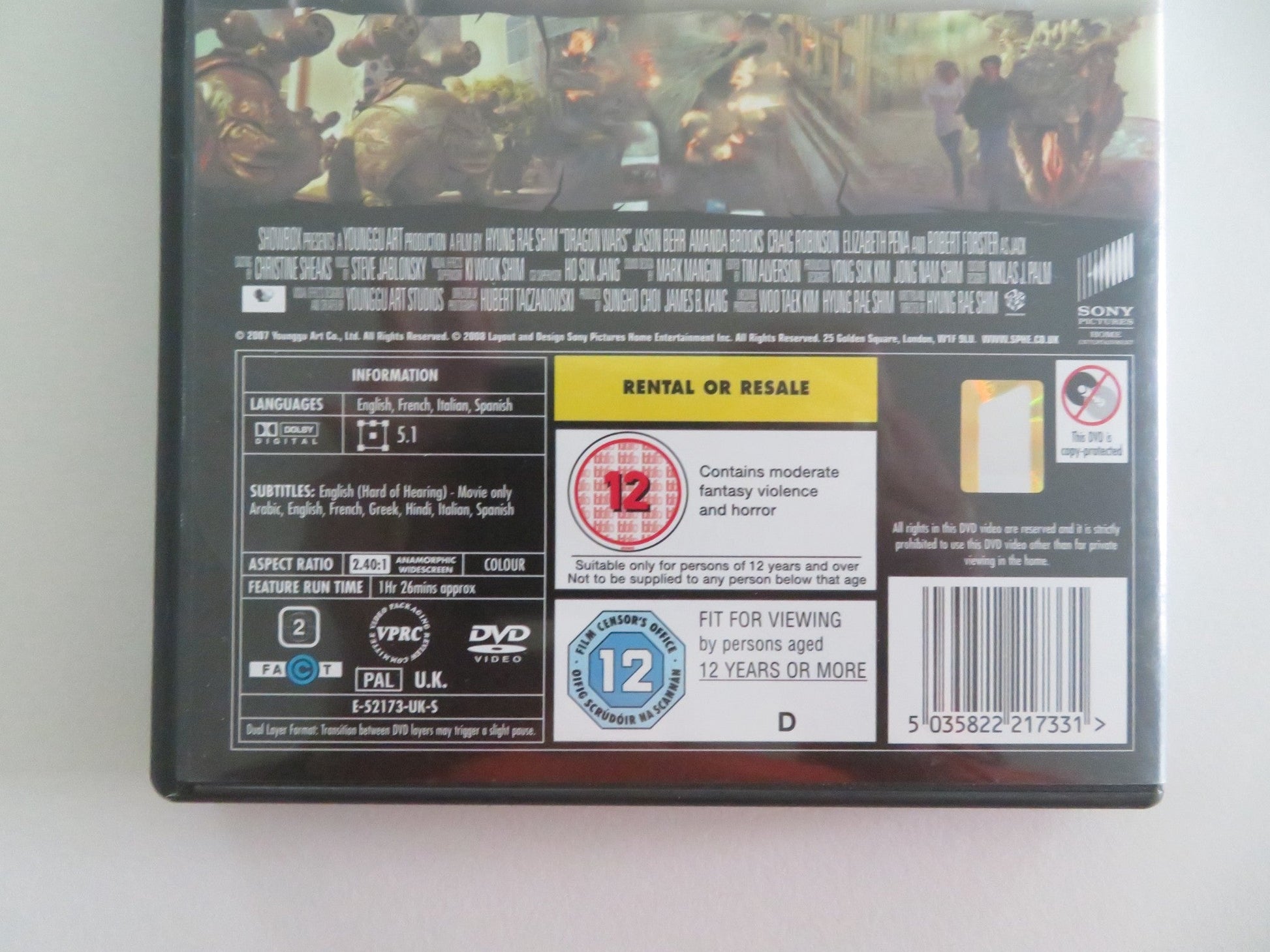 DRAGON WARS (DVD) JASON BEHR AMANDA BROOKS 2007 REGION 2 Movie posters
