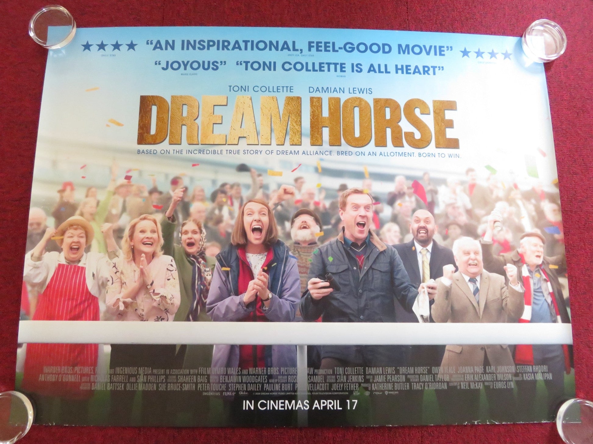 DREAM HORSE UK QUAD ROLLED POSTER TONI COLLETTE DAMIAN LEWIS 2020 Rendezvous Cinema Movie posters