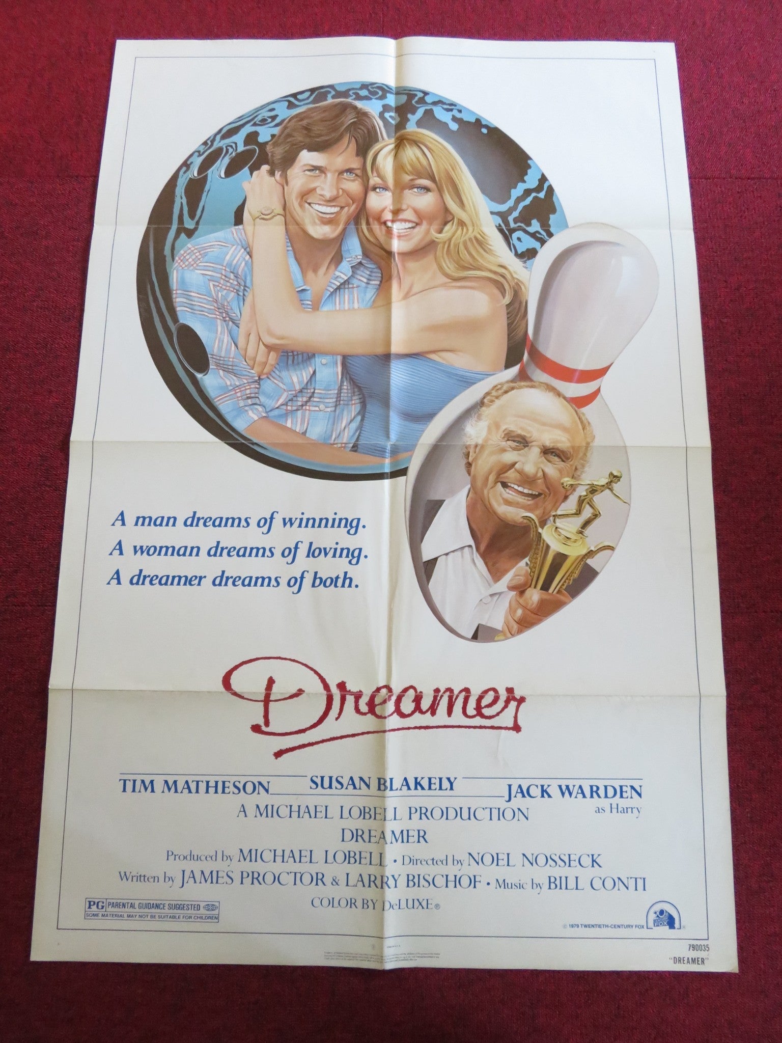 DREAMER FOLDED US ONE SHEET POSTER TIM MATHESON SUSAN BLAKELY 1979 Rendezvous Cinema Movie posters