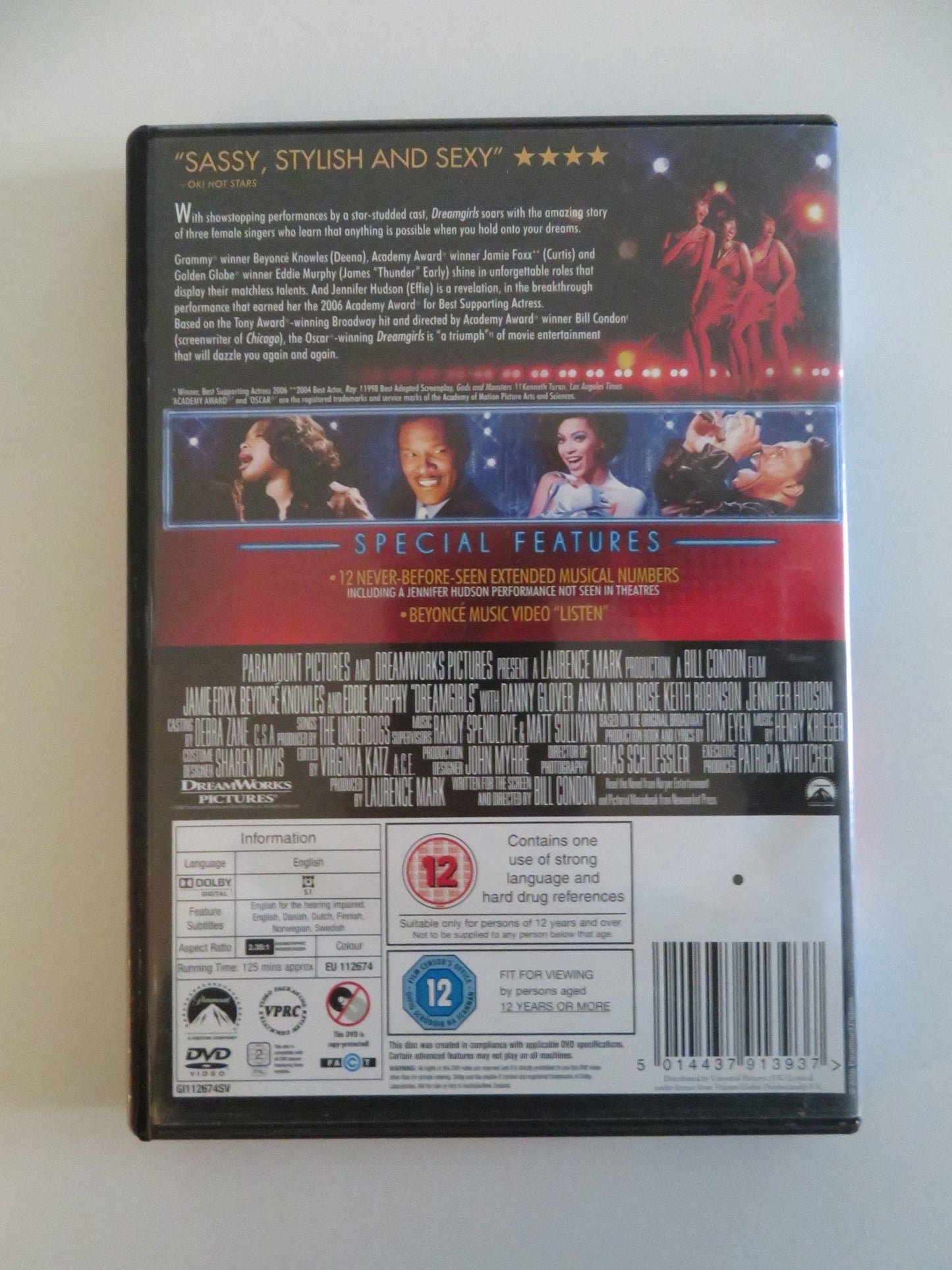 DREAMGIRLS (DVD) JAMIE FOXX BEYONCE KNOWLES 2006 REGION 2 Movie posters