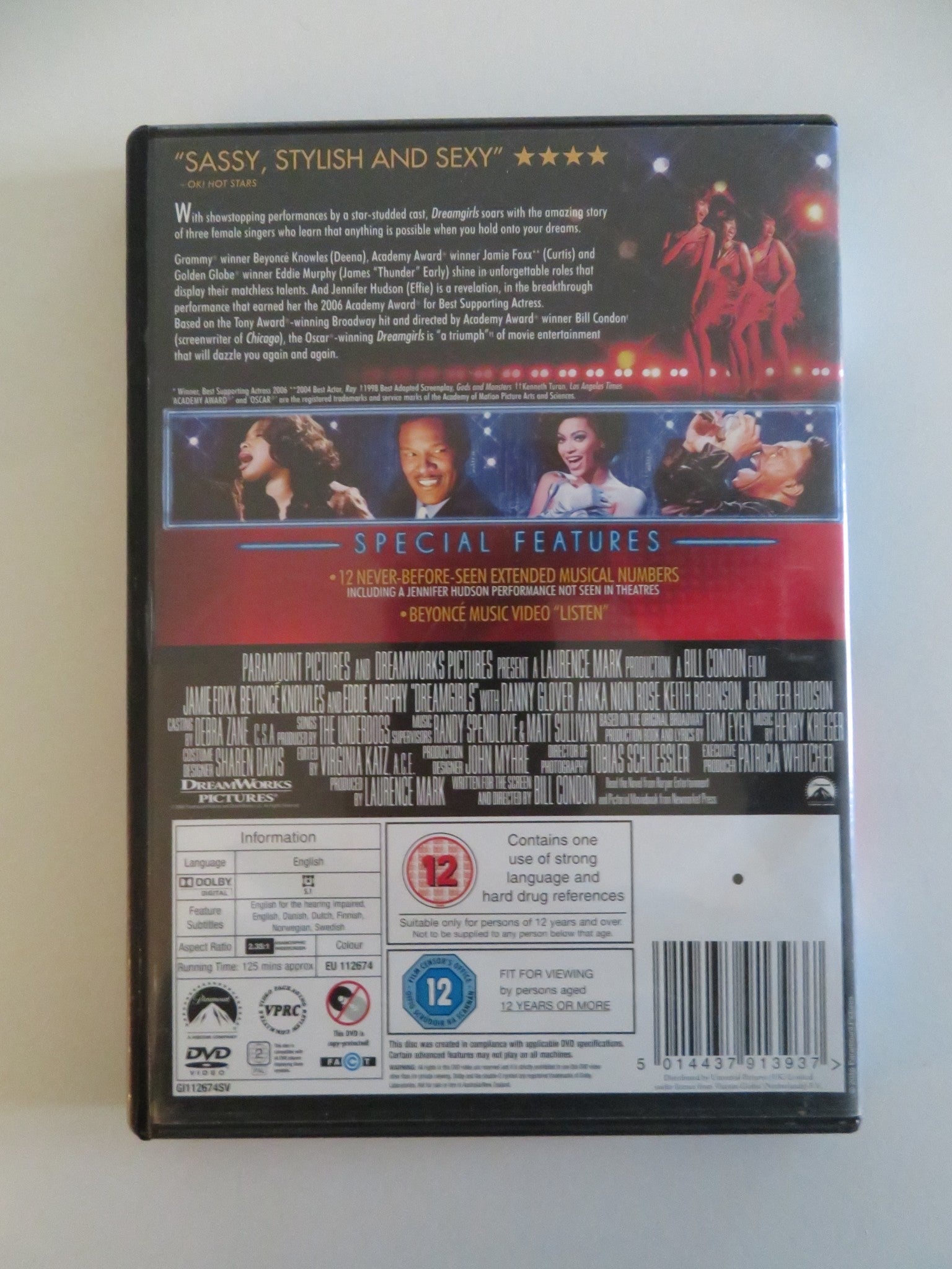 DREAMGIRLS (DVD) JAMIE FOXX BEYONCE KNOWLES 2006 REGION 2 Movie posters