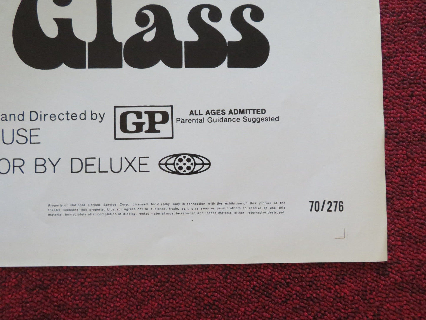 DREAMS OF GLASS FOLDED US ONE SHEET POSTER JOHN DENOS CAROLINE BARRETT 1970 Movie posters