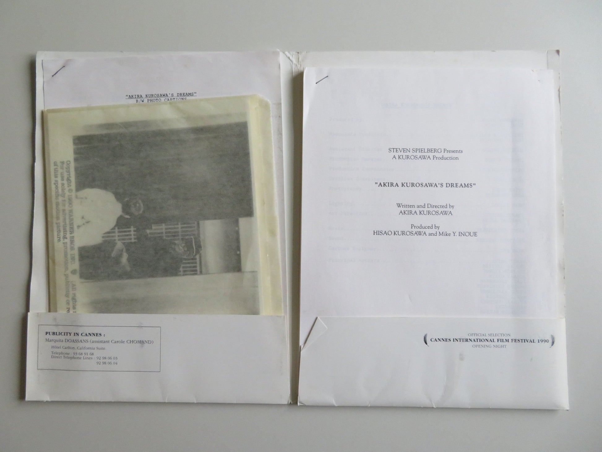 DREAMS PRESS KIT 1990 AKIRA TERAO MITSUKO BAISHO Movie posters
