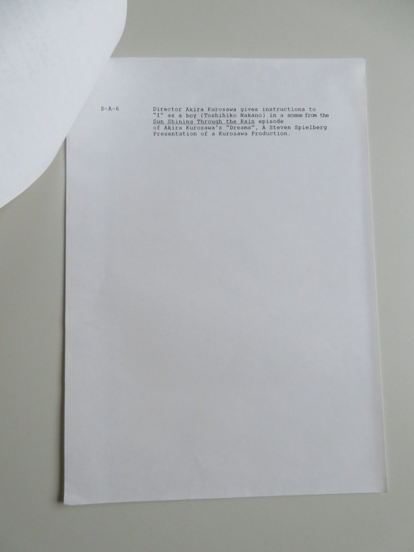 DREAMS PRESS KIT 1990 AKIRA TERAO MITSUKO BAISHO Movie posters