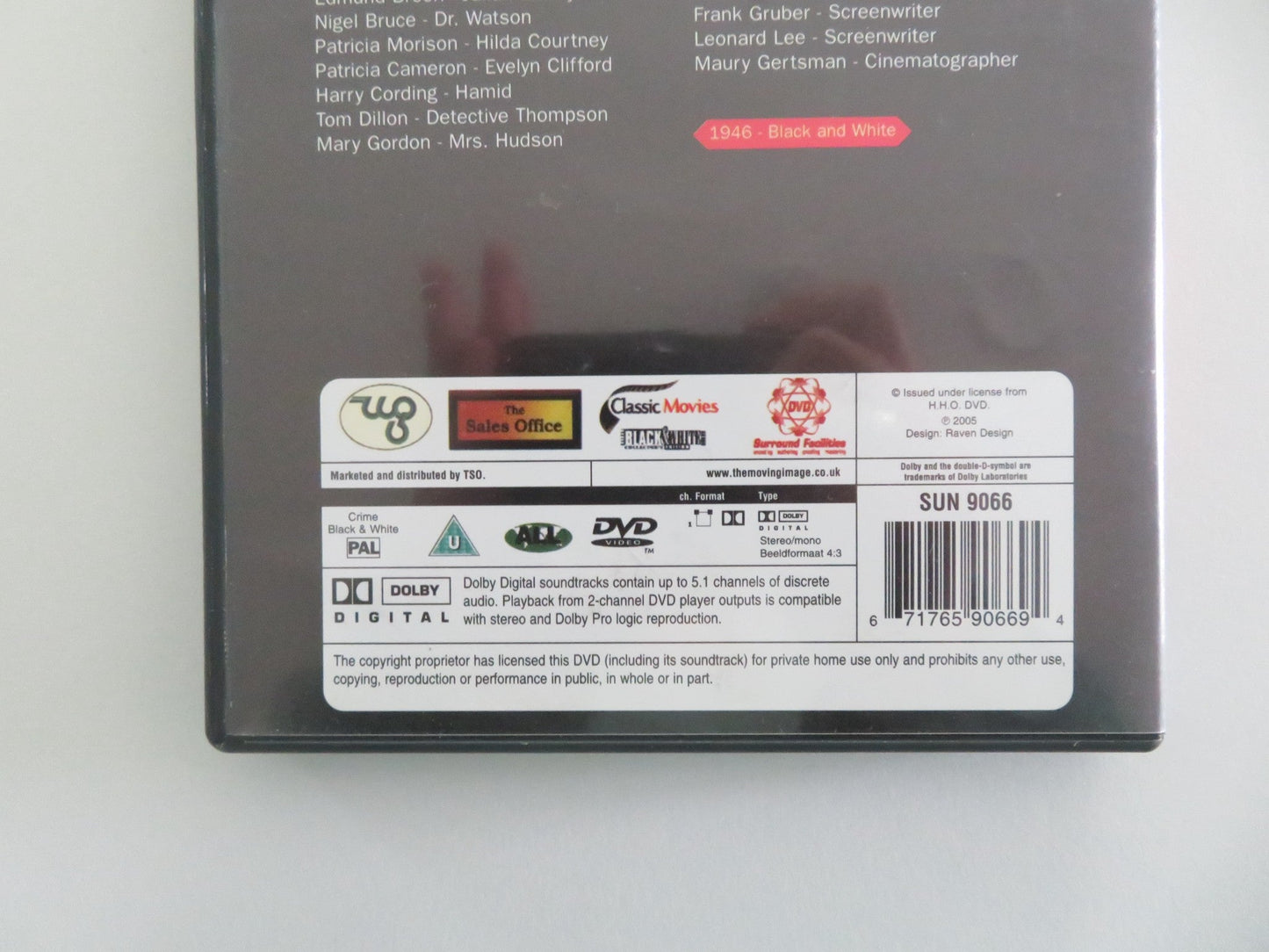 DRESSED TO KILL - B (DVD) SHERLOCK HOLMES NIGEL BRUCE 1946 REGION ALL Movie posters