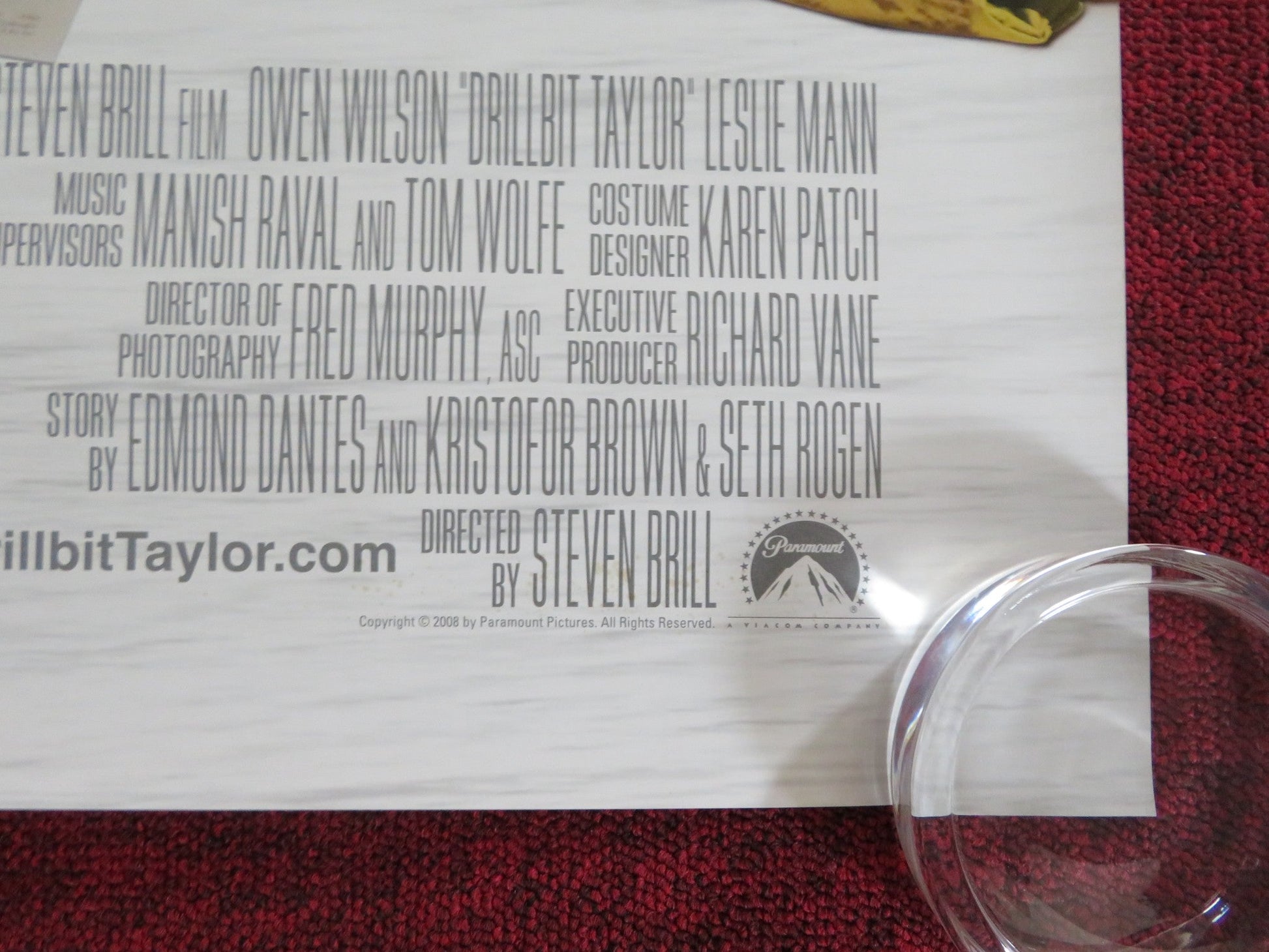 DRILLBIT TAYLOR - B US ONE SHEET ROLLED POSTER OWEN WILSON NATE HARTLEY 2008 Rendezvous Cinema Movie posters