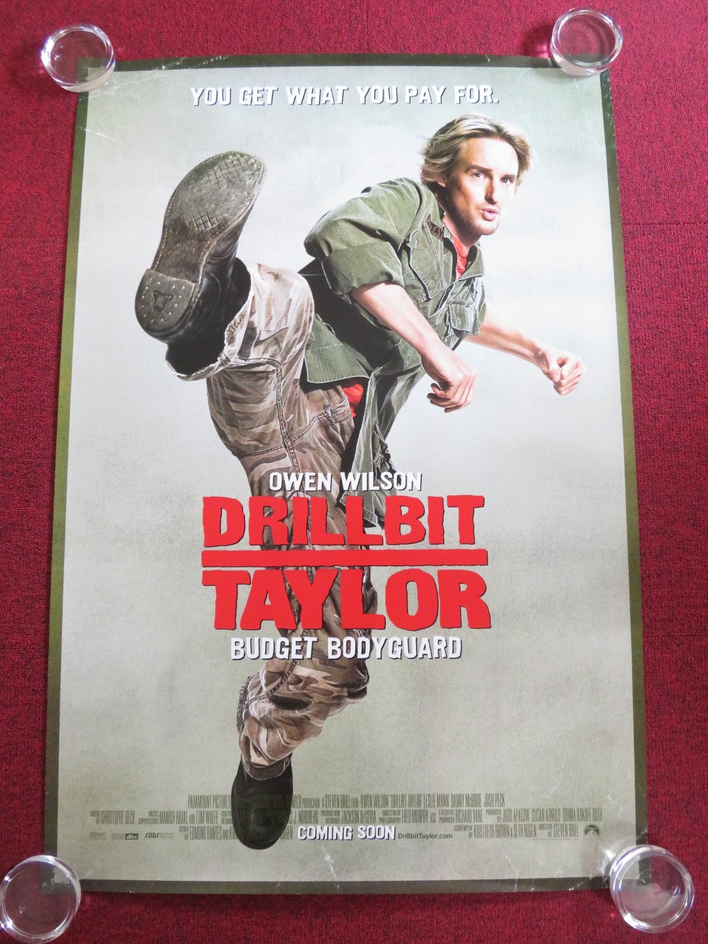 DRILLBIT TAYLOR - C US ONE SHEET ROLLED POSTER OWEN WILSON NATE HARTLEY 2008 Rendezvous Cinema Movie posters