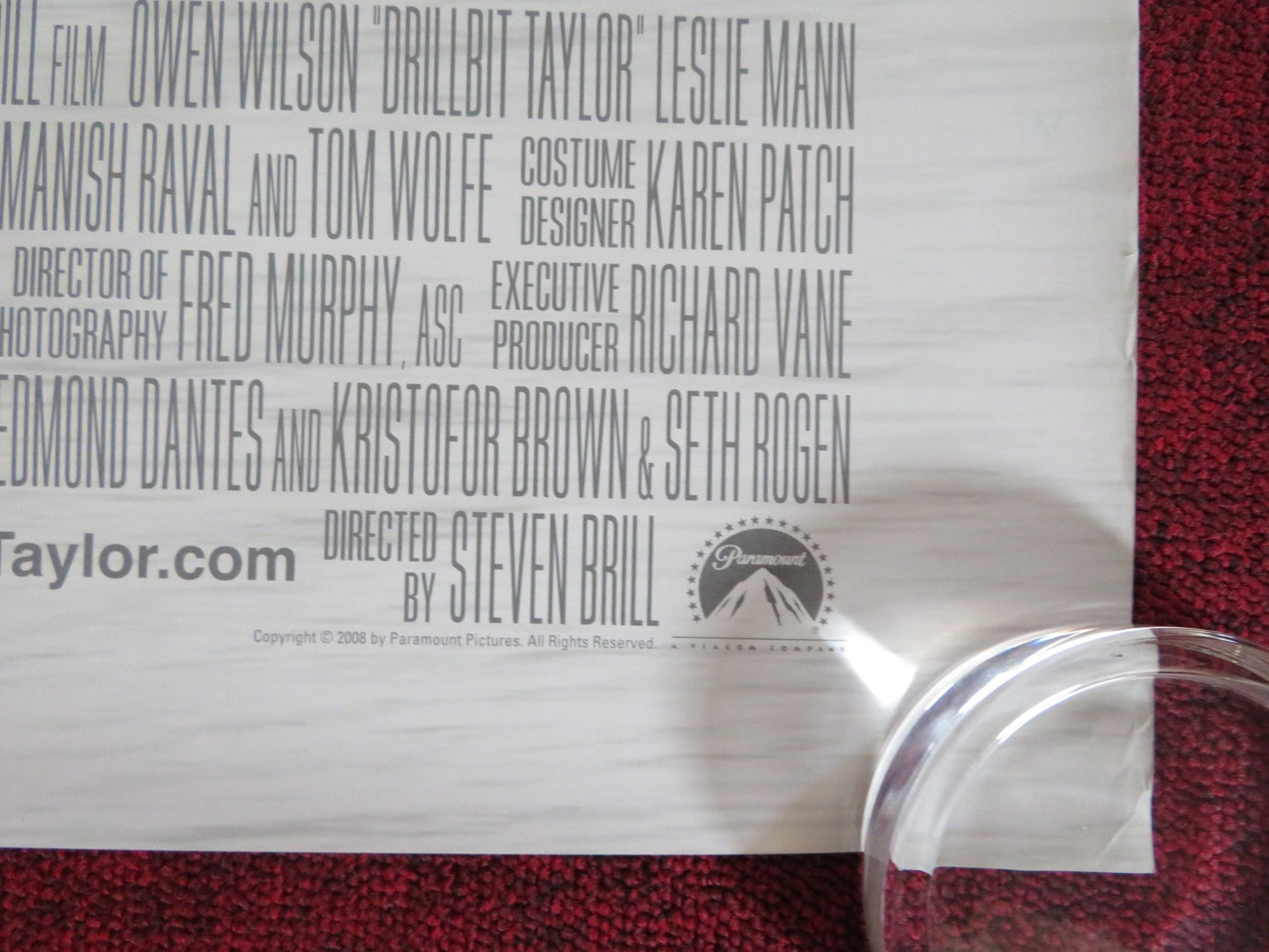 DRILLBIT TAYLOR US ONE SHEET ROLLED POSTER OWEN WILSON NATE HARTLEY 2008 Rendezvous Cinema Movie posters