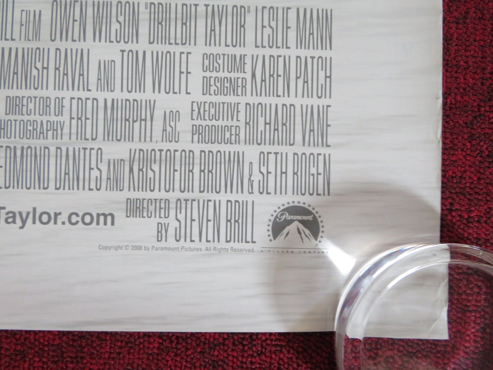 DRILLBIT TAYLOR US ONE SHEET ROLLED POSTER OWEN WILSON NATE HARTLEY 2008 Rendezvous Cinema Movie posters