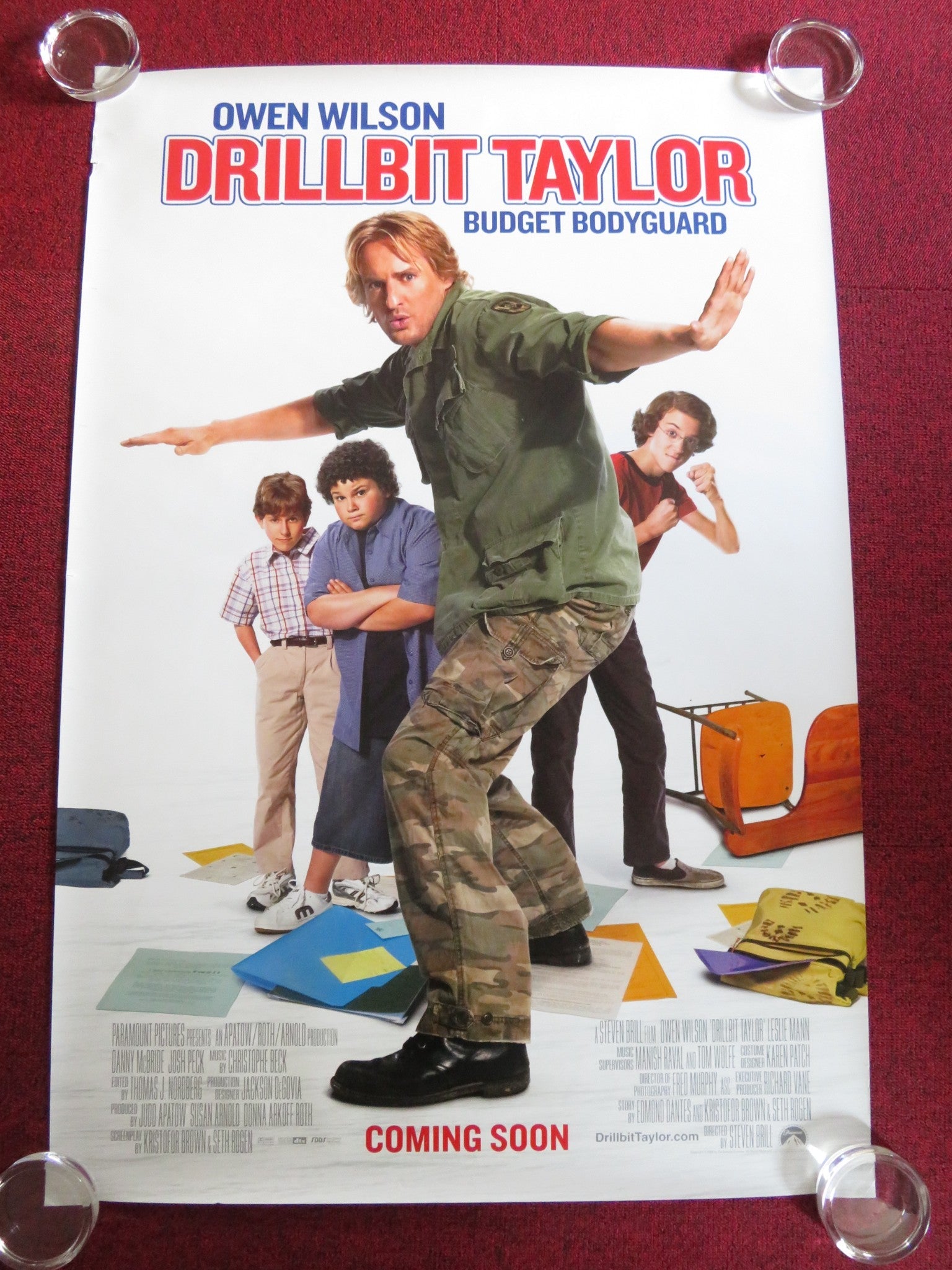 DRILLBIT TAYLOR US ONE SHEET ROLLED POSTER OWEN WILSON NATE HARTLEY 2008 Rendezvous Cinema Movie posters