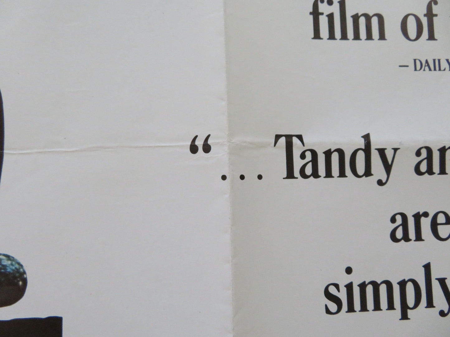 DRIVING MISS DAISY UK QUAD ROLLED POSTER MORGAN FREEMAN JESSICA TANDY 1989 Rendezvous Cinema Movie posters