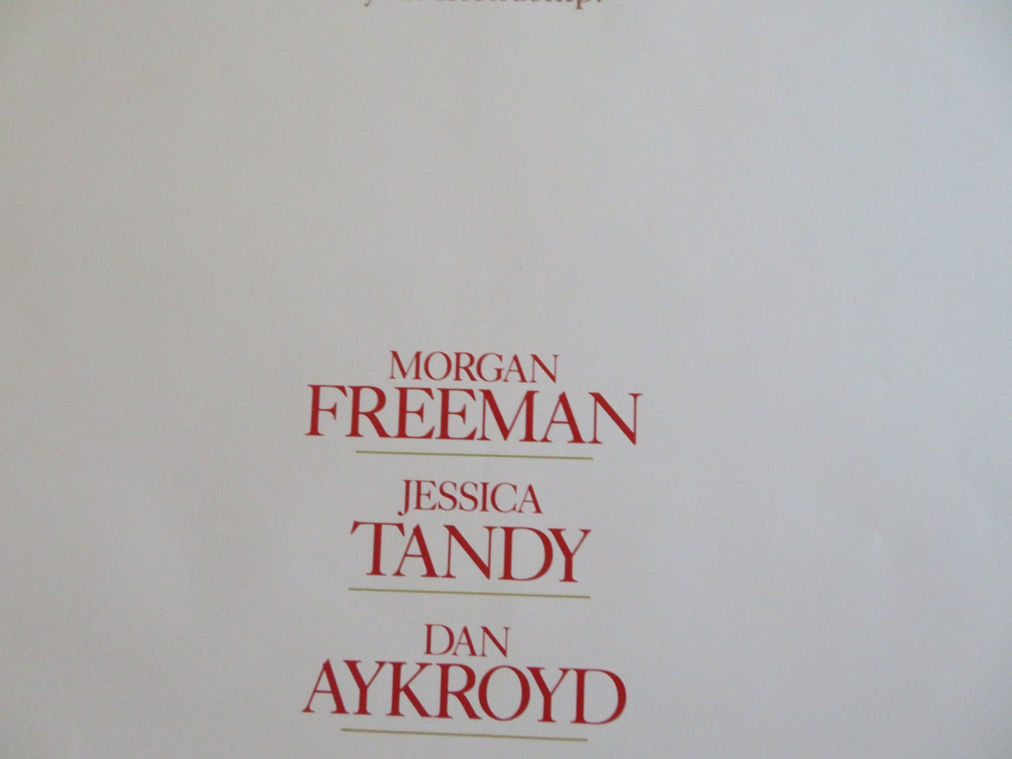 DRIVING MISS DAISY US ONE SHEET ROLLED POSTER MORGAN FREEMAN JESSICA TANDY 1989 Rendezvous Cinema Movie posters