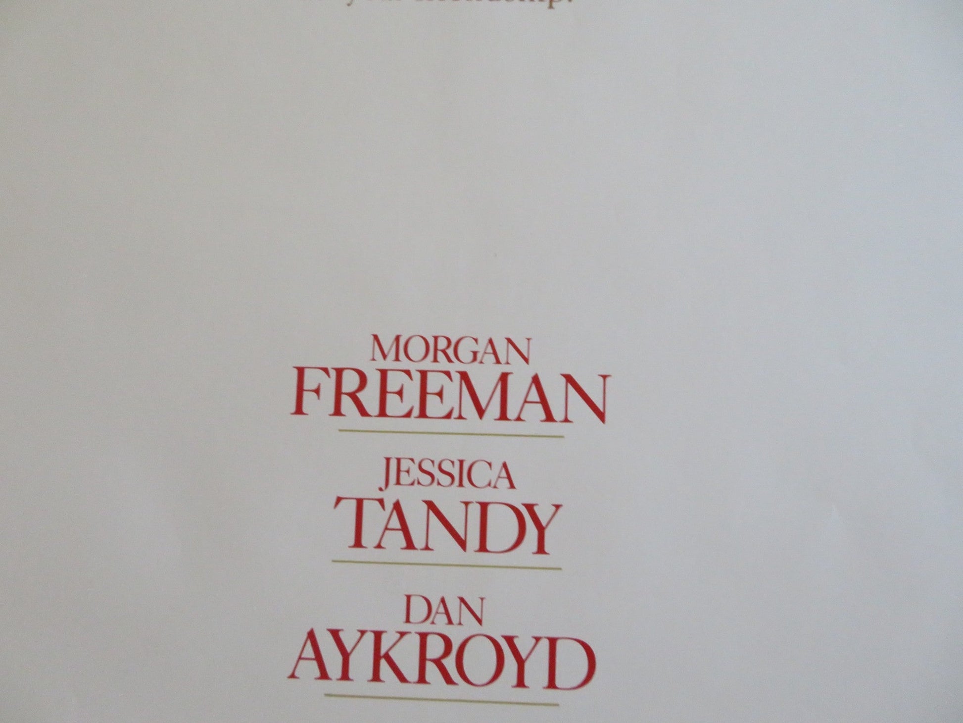 DRIVING MISS DAISY US ONE SHEET ROLLED POSTER MORGAN FREEMAN JESSICA TANDY 1989 Rendezvous Cinema Movie posters