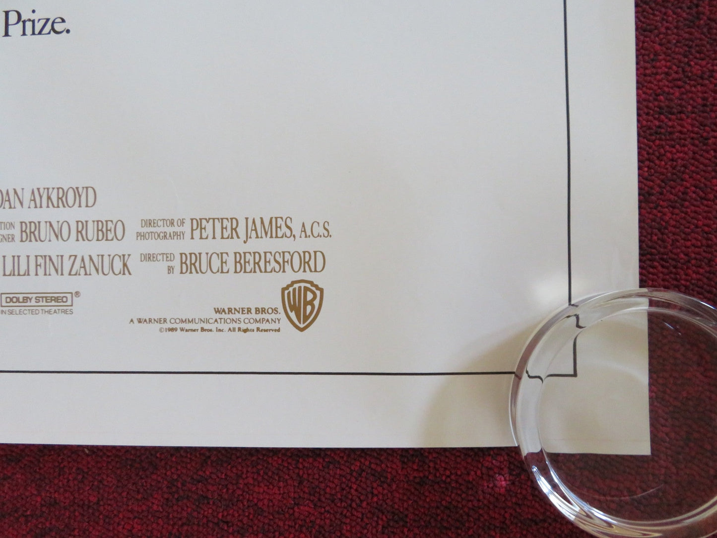 DRIVING MISS DAISY US ONE SHEET ROLLED POSTER MORGAN FREEMAN JESSICA TANDY 1989 Rendezvous Cinema Movie posters