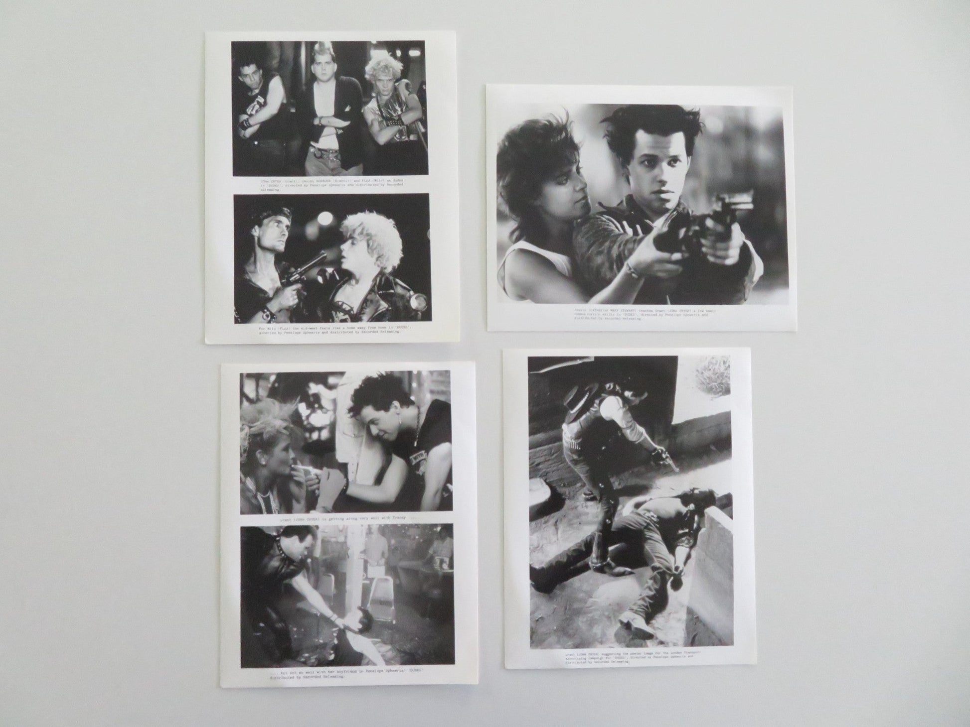 DUDES MOVIE STILL PHOTO LOT OF 4 JOHN CRYER DANIEL ROEBUCK FLEA 1987 Movie posters