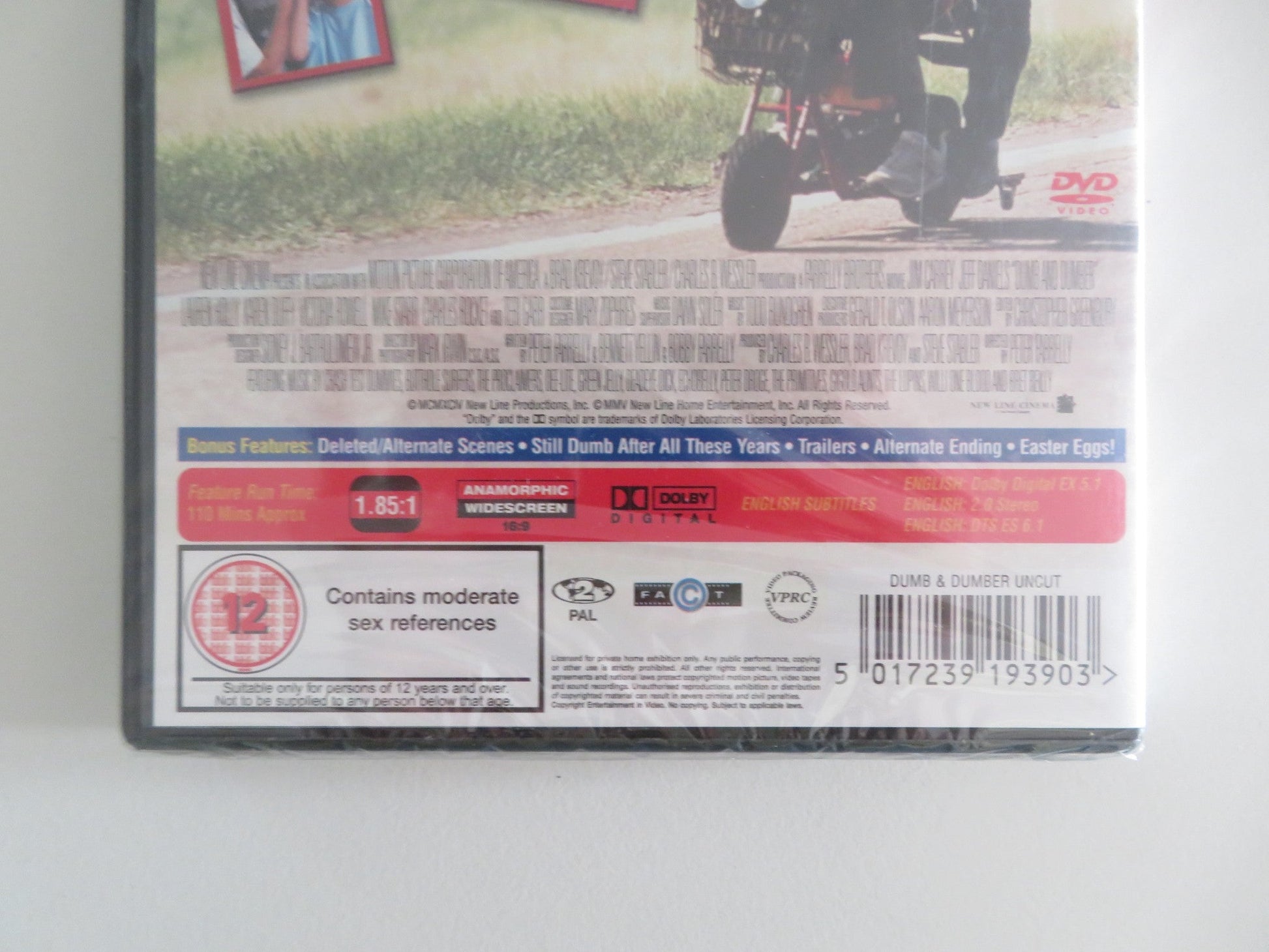 DUMB AND DUMBER UNCUT (DVD) JIM CARREY JEFF DANIELS 1994 REGION 2 Movie posters