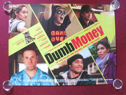 DUMB MONEY UK QUAD ROLLED POSTER PAUL DANO PETE DAVIDSON 2023 Rendezvous Cinema Movie posters