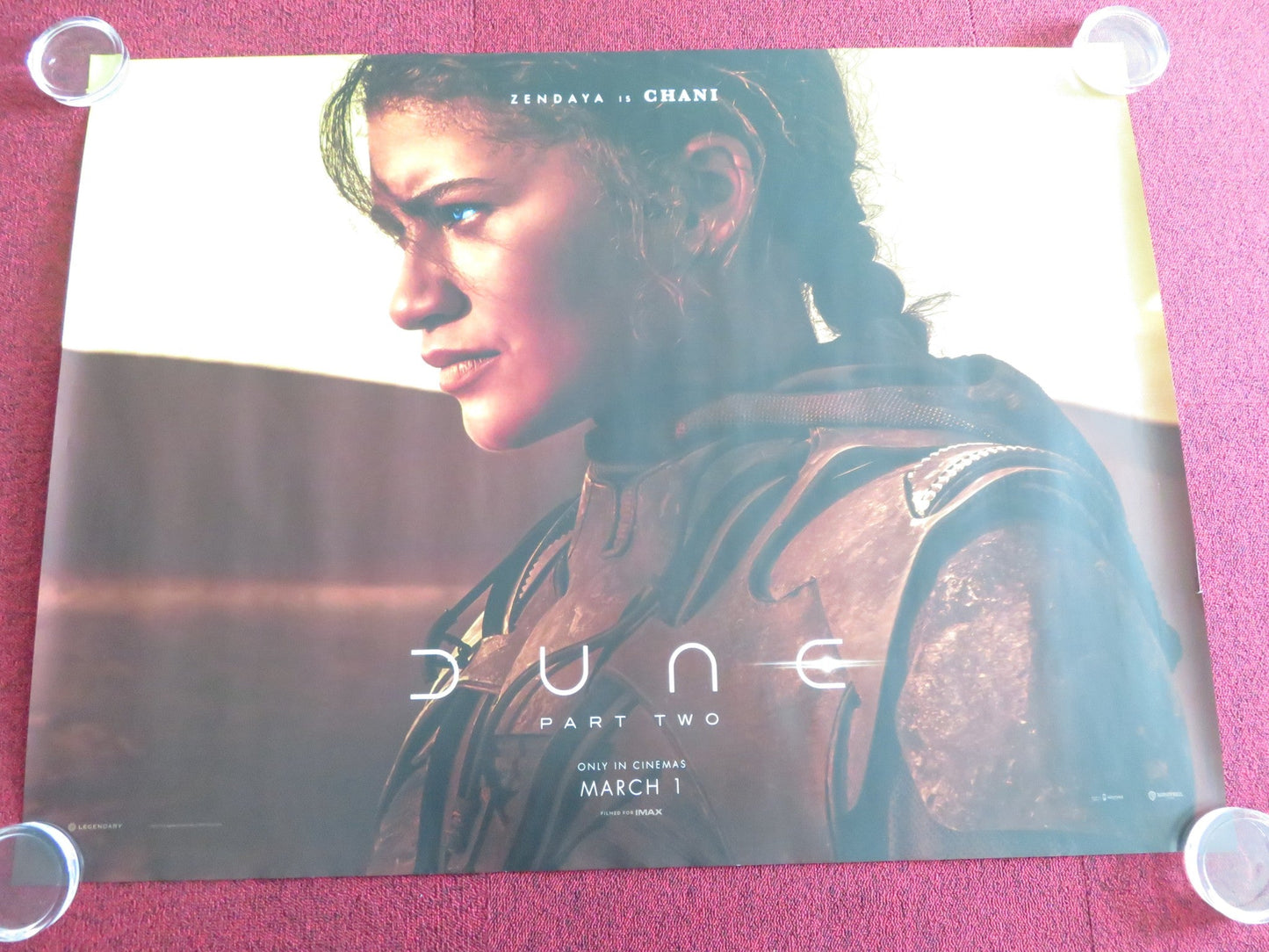 DUNE: PART TWO - D UK QUAD ROLLED POSTER TIMOTHEE CHALAMET ZENDAYA 2024 Rendezvous Cinema Movie posters