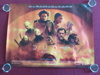 DUNE: PART TWO UK QUAD ROLLED POSTER TIMOTHEE CHALAMET ZENDAYA 2024 Movie posters