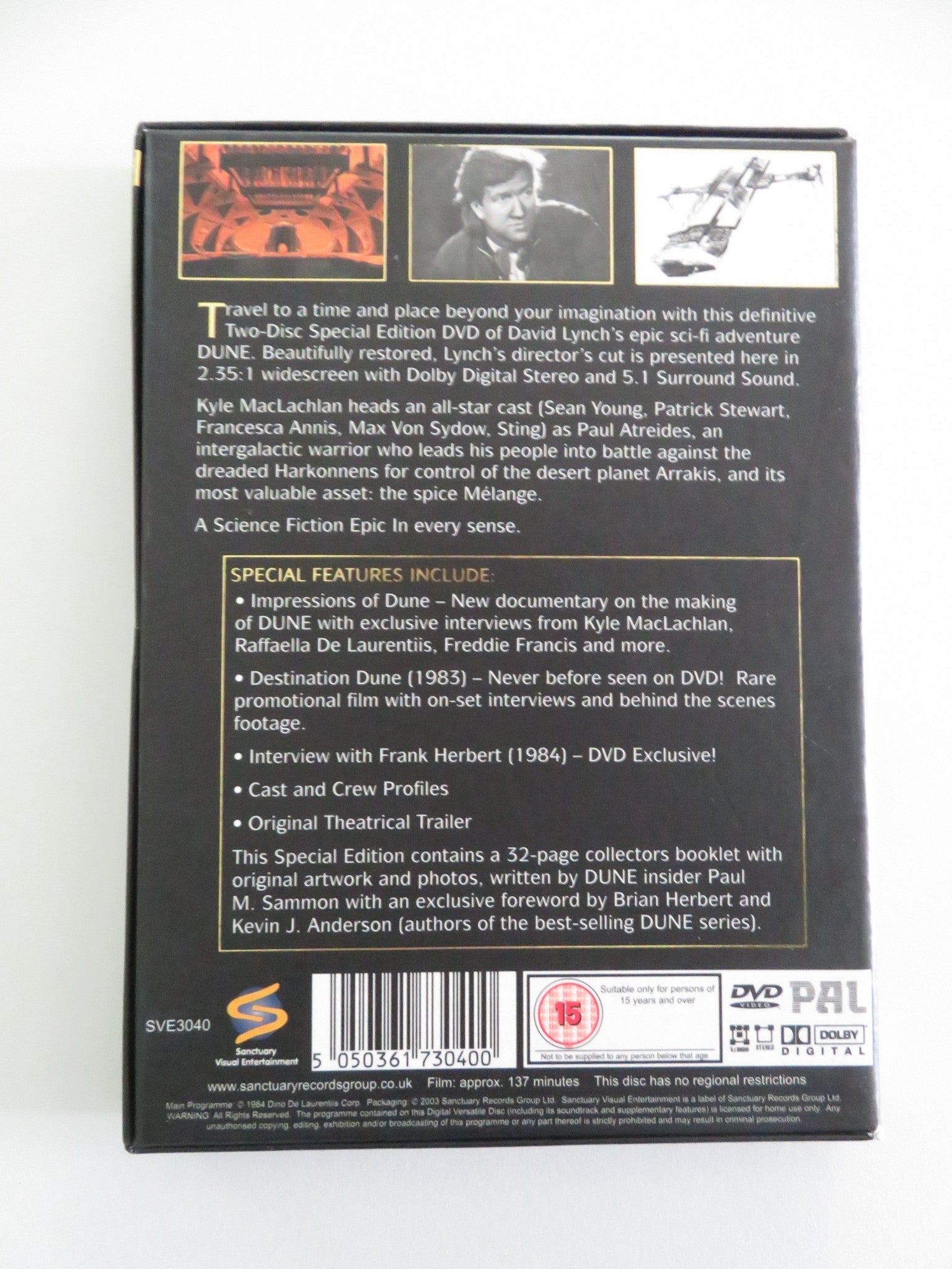 Dune - Special Edition (DVD) Kyle MacLachlan Patrick Stewart 1984 Region ALL Movie posters