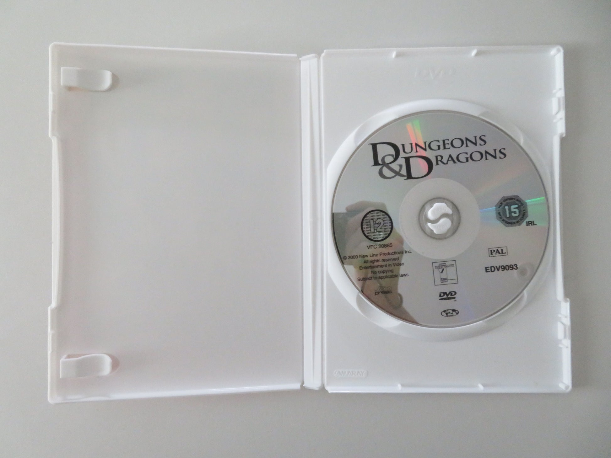Dungeons & Dragons (DVD) Justin Whalin Jeremy Irons Thora Birch 2000 Region 2 Movie posters